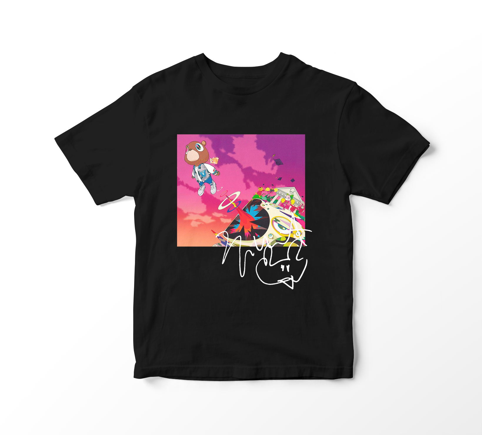 Camiseta Kanye west - Graduation Album Cover (preta)