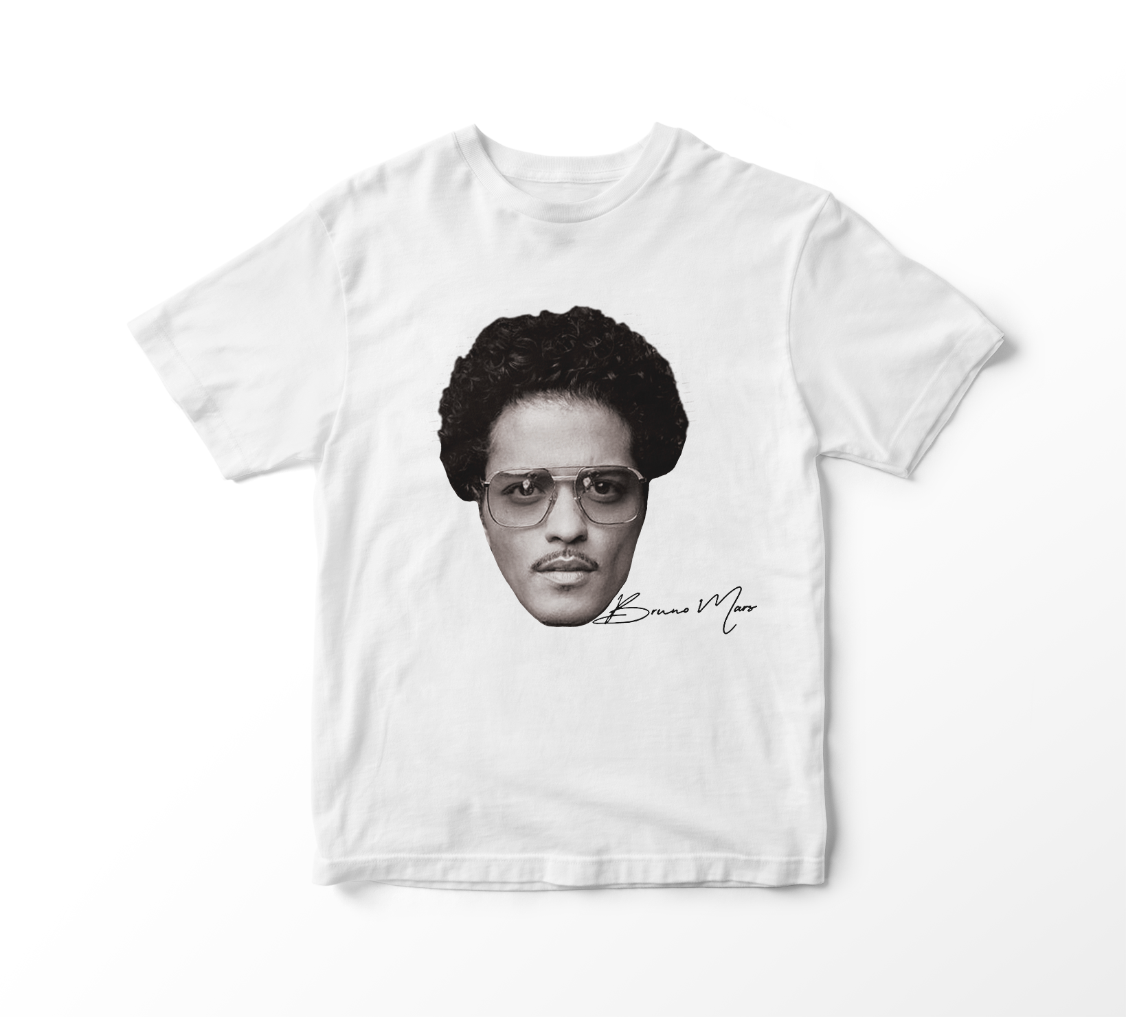 Camiseta Bruno Mars - Faces (branca)