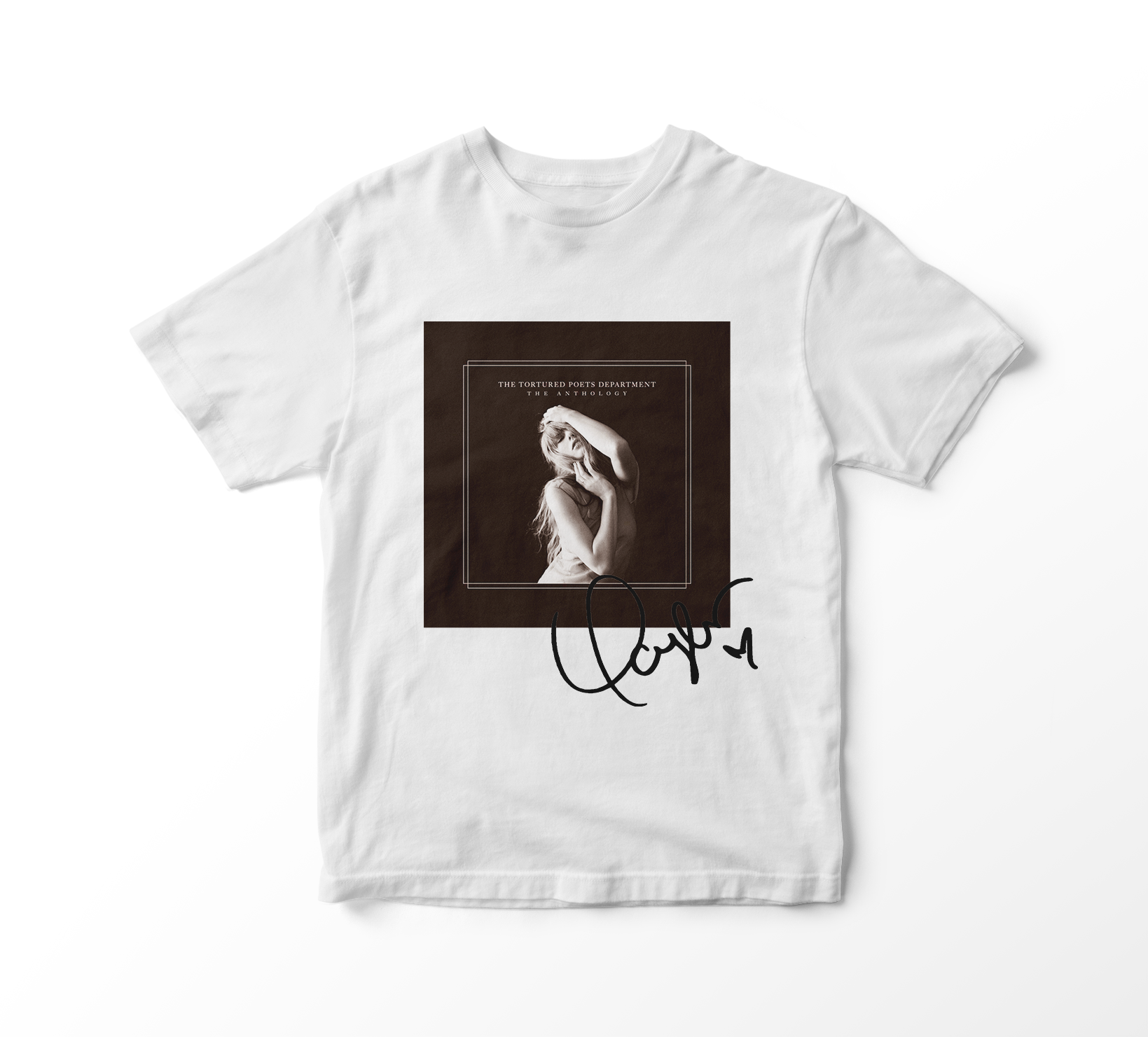 Camiseta Taylor Swift - The Tortured Poets Department Album Cover (branca)