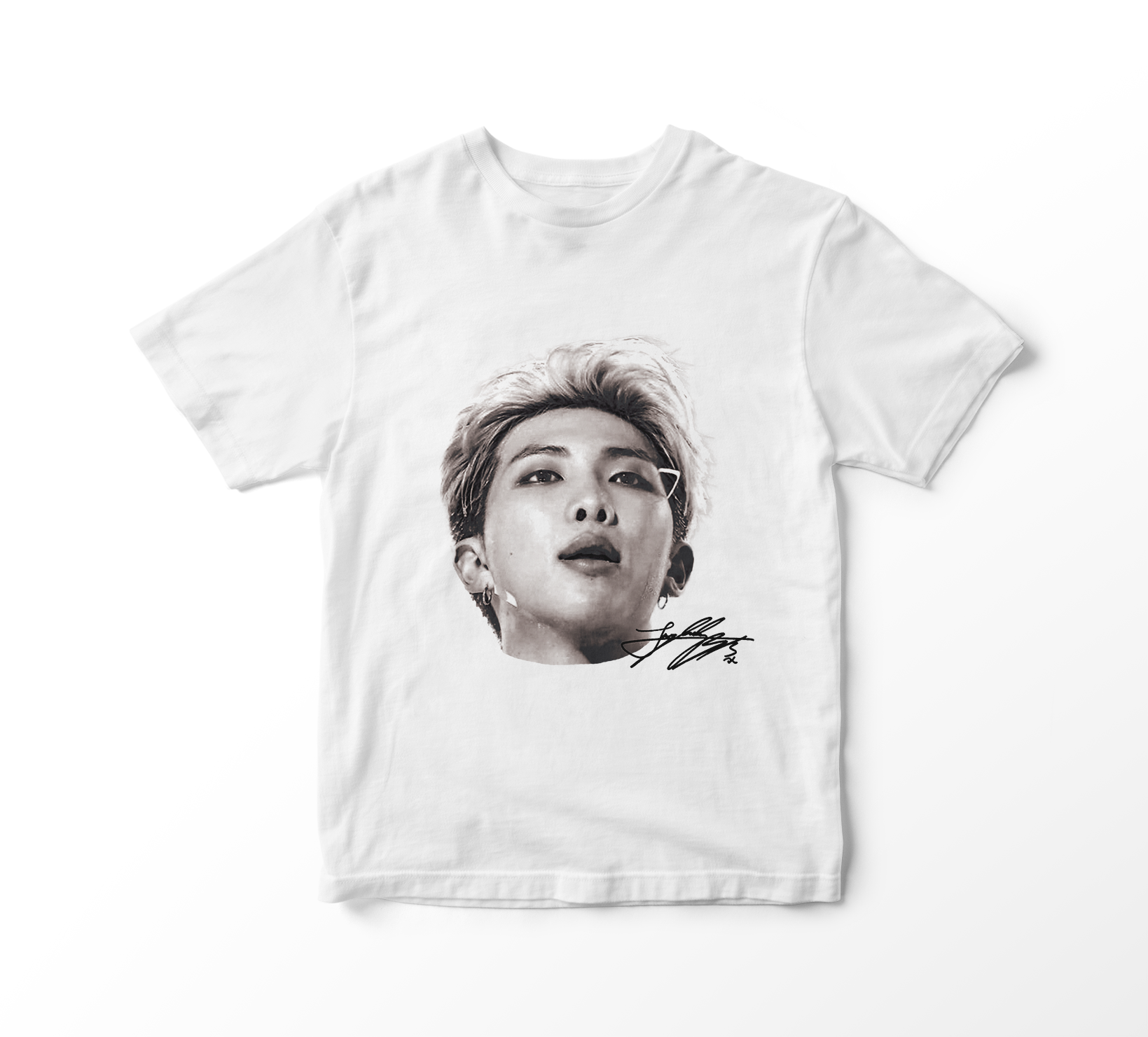 Camiseta BTS - RM Faces (branca)