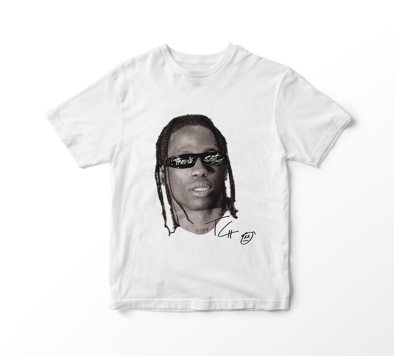 Camiseta Travis Scott - Glasses (branca) 