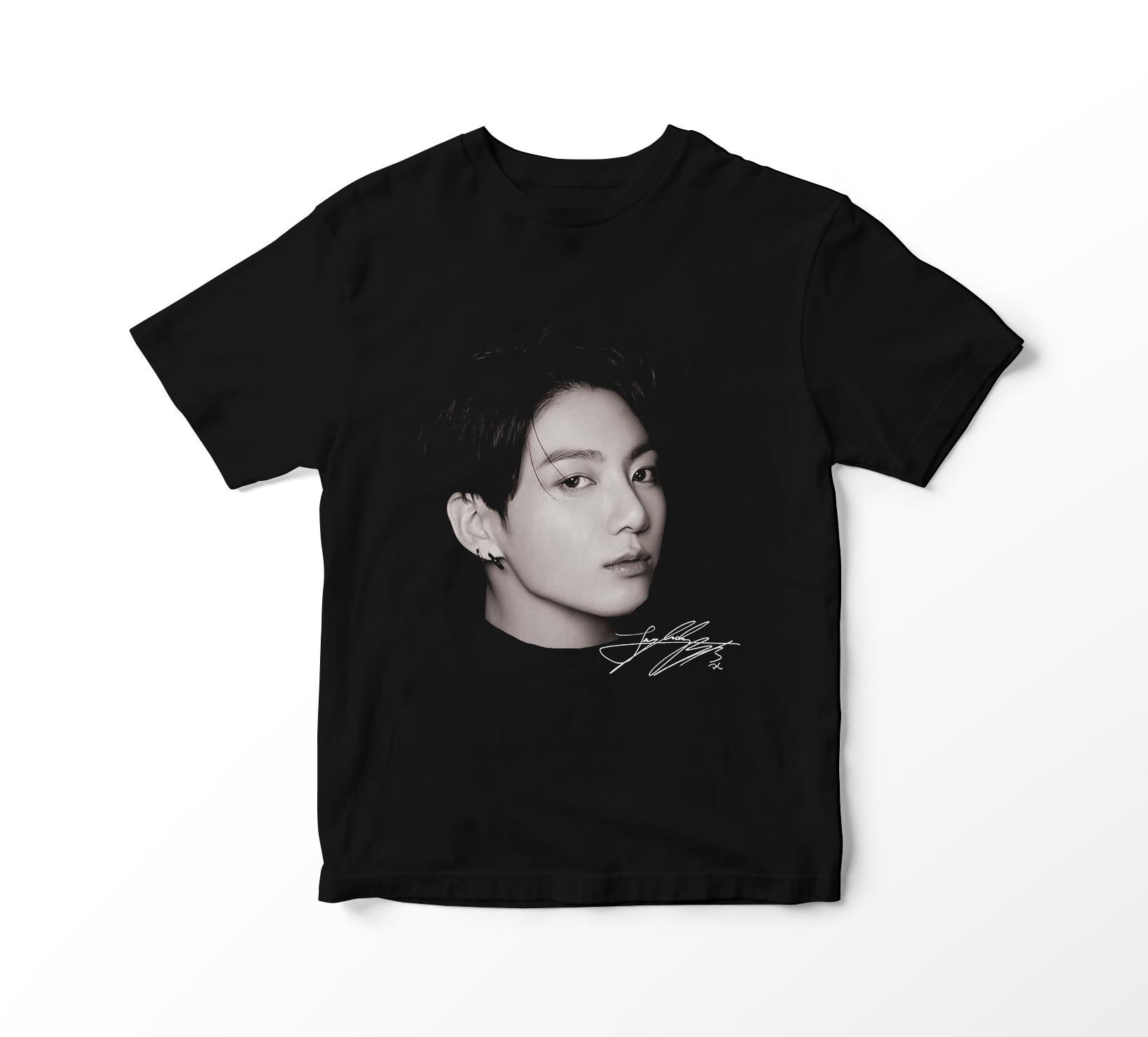 Camiseta BTS - Jung Kook Faces (preta)