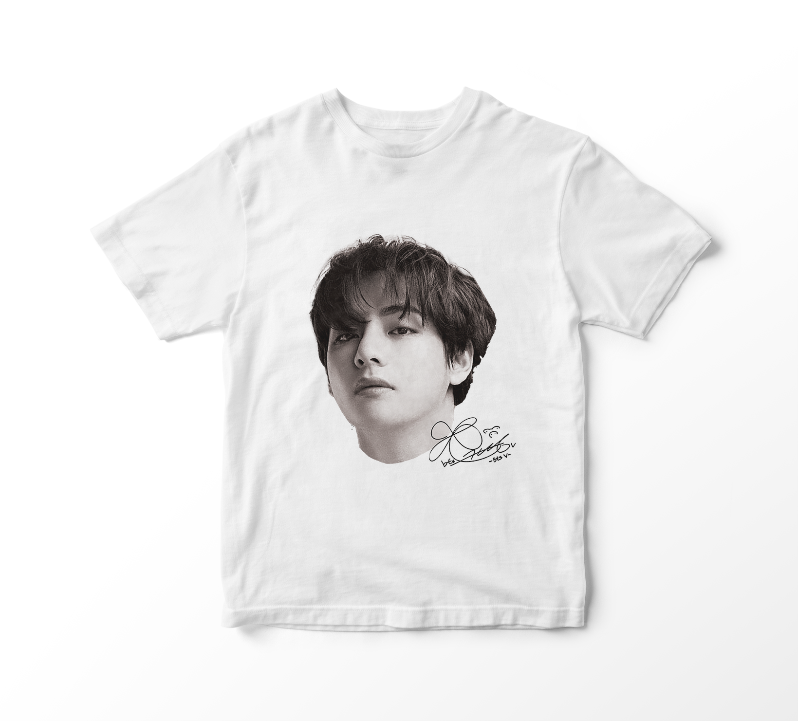 Camiseta BTS - V Faces (branca)