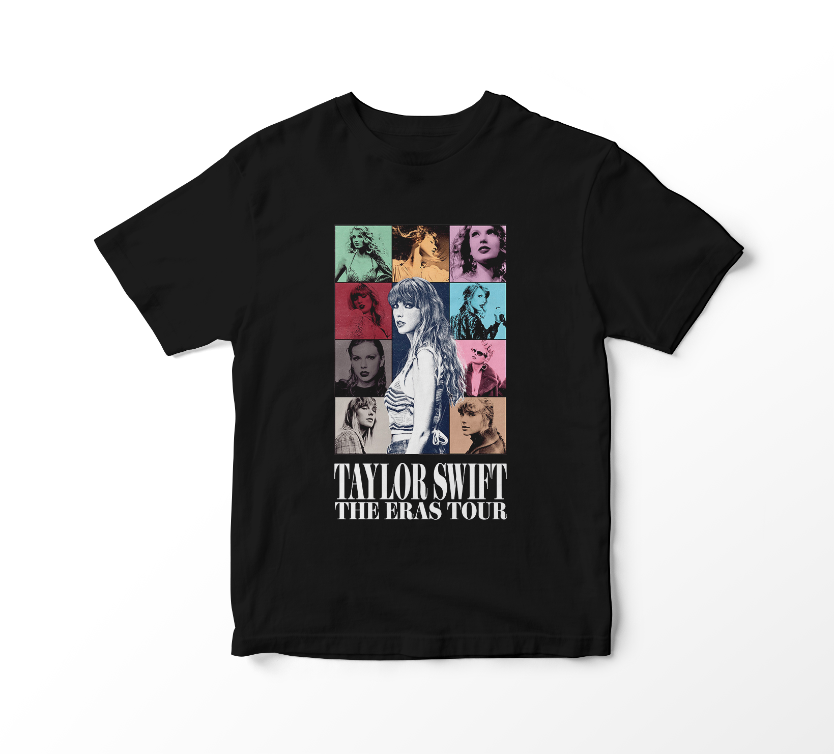 Camiseta Taylor Swift - The Eras Tour Phases (preta)
