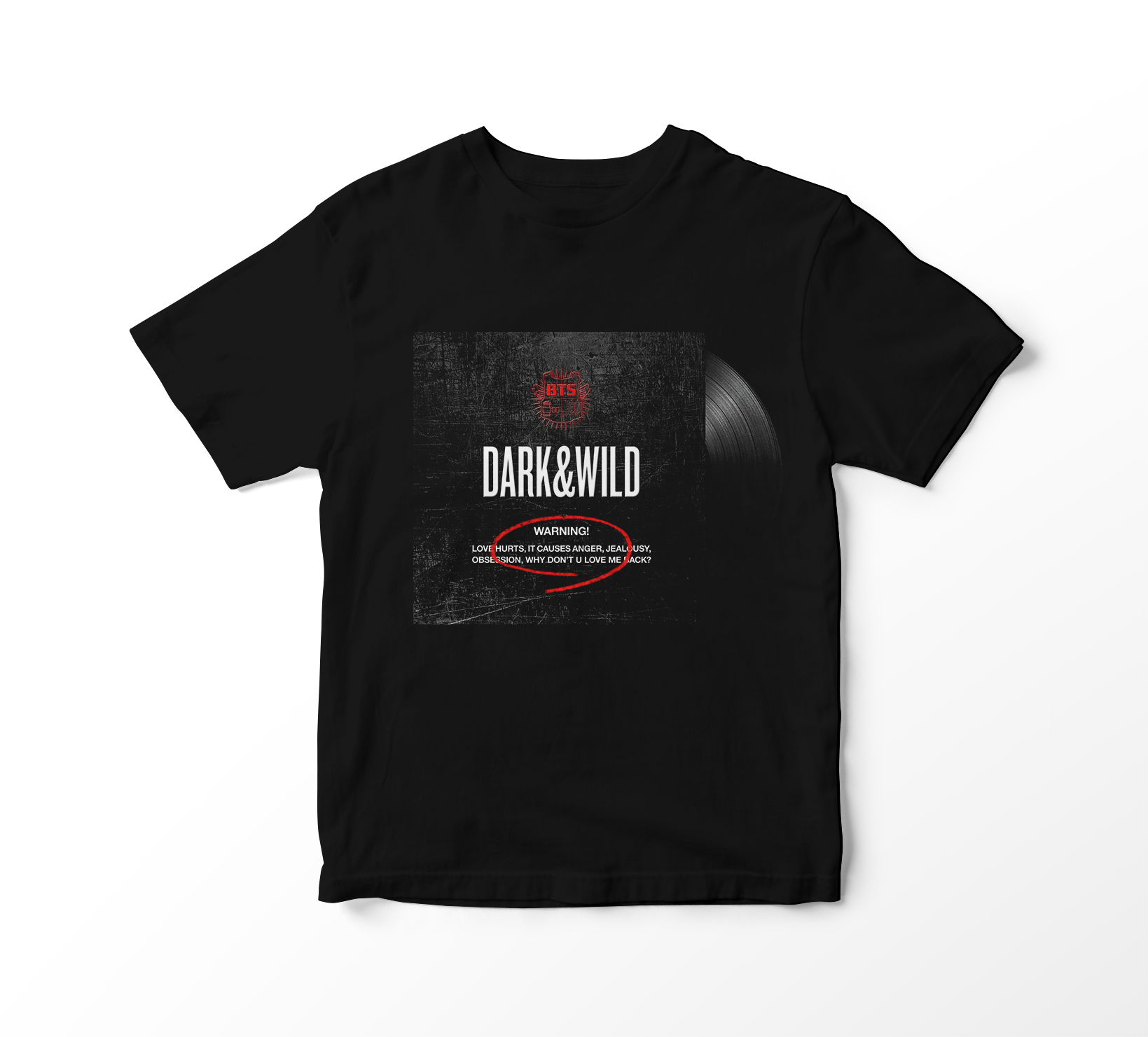 Camiseta BTS - DARK & WILD Album Vinil