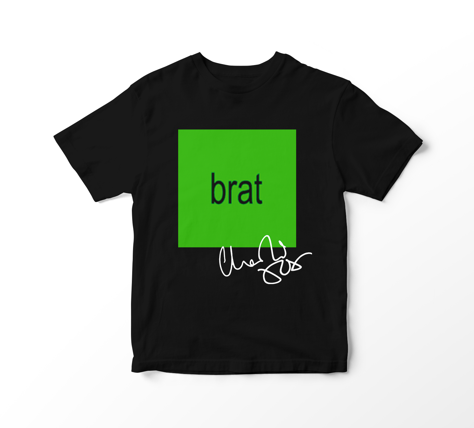Camiseta Charli XCX - brat Album Cover (preta)