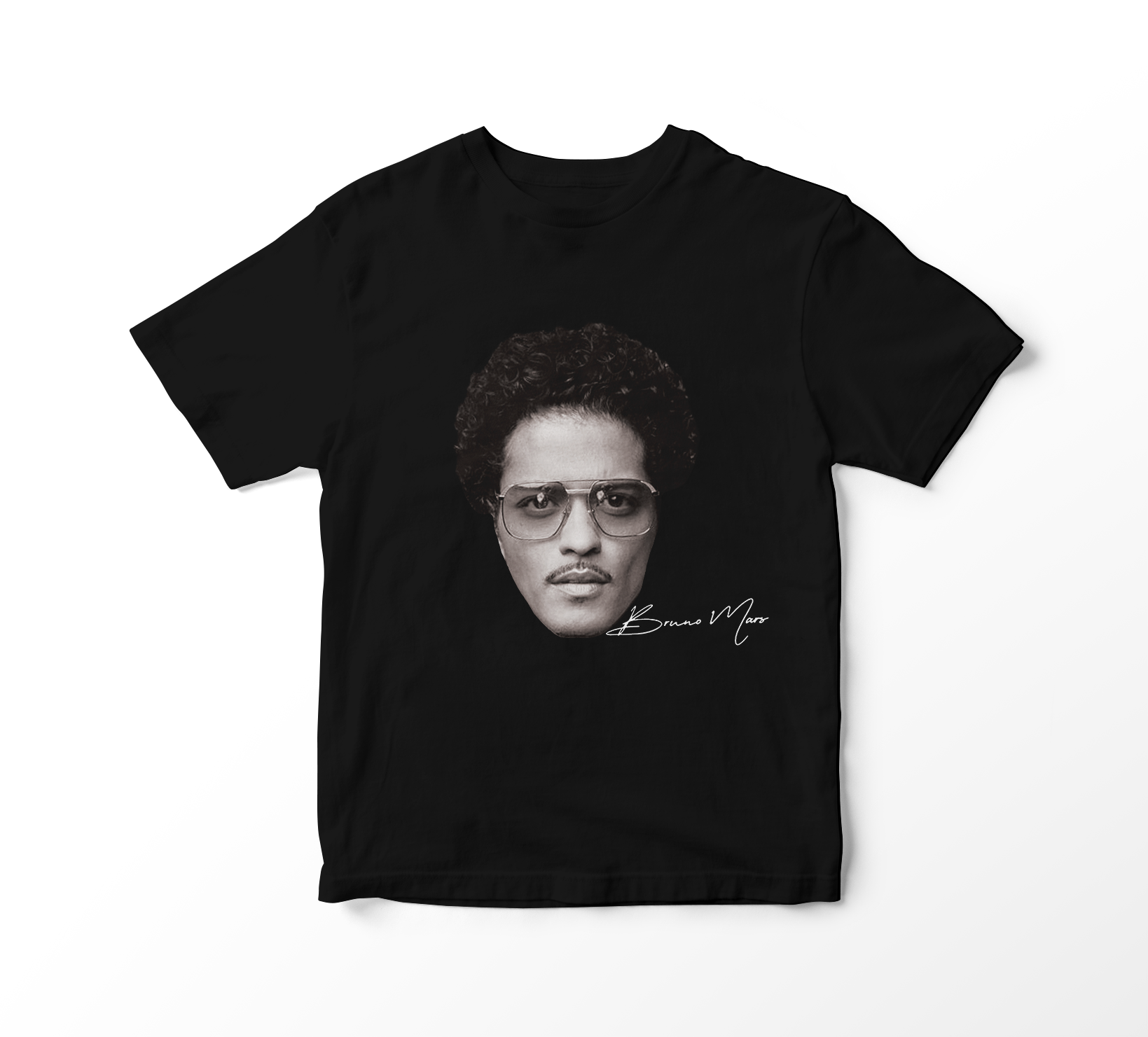 Camiseta Bruno Mars - Faces (preta)