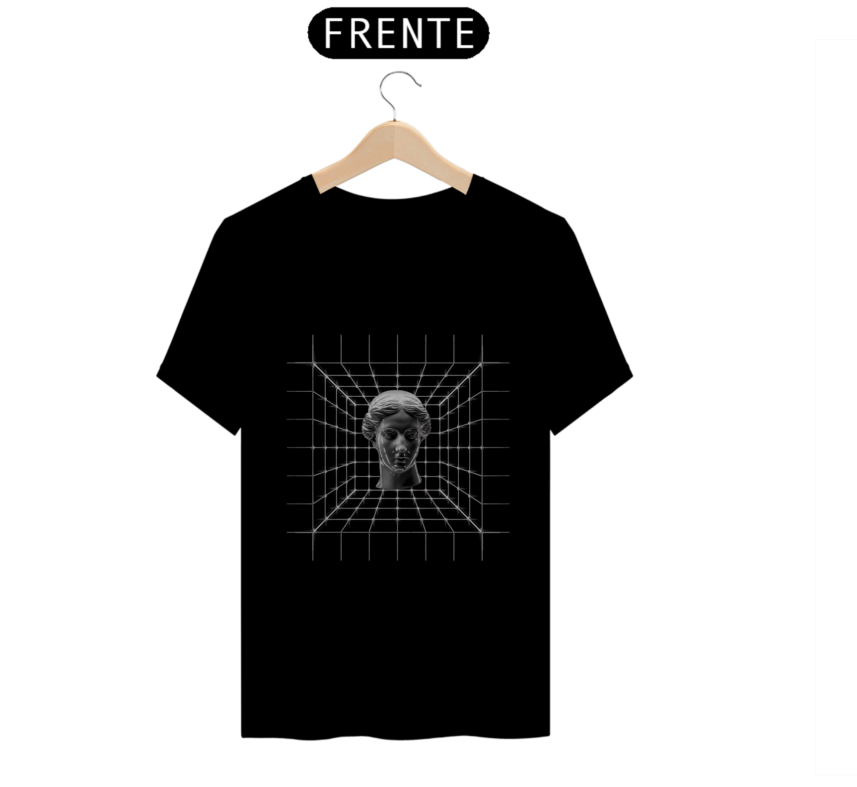 Camiseta - Cabeça Estatua em Profundidade