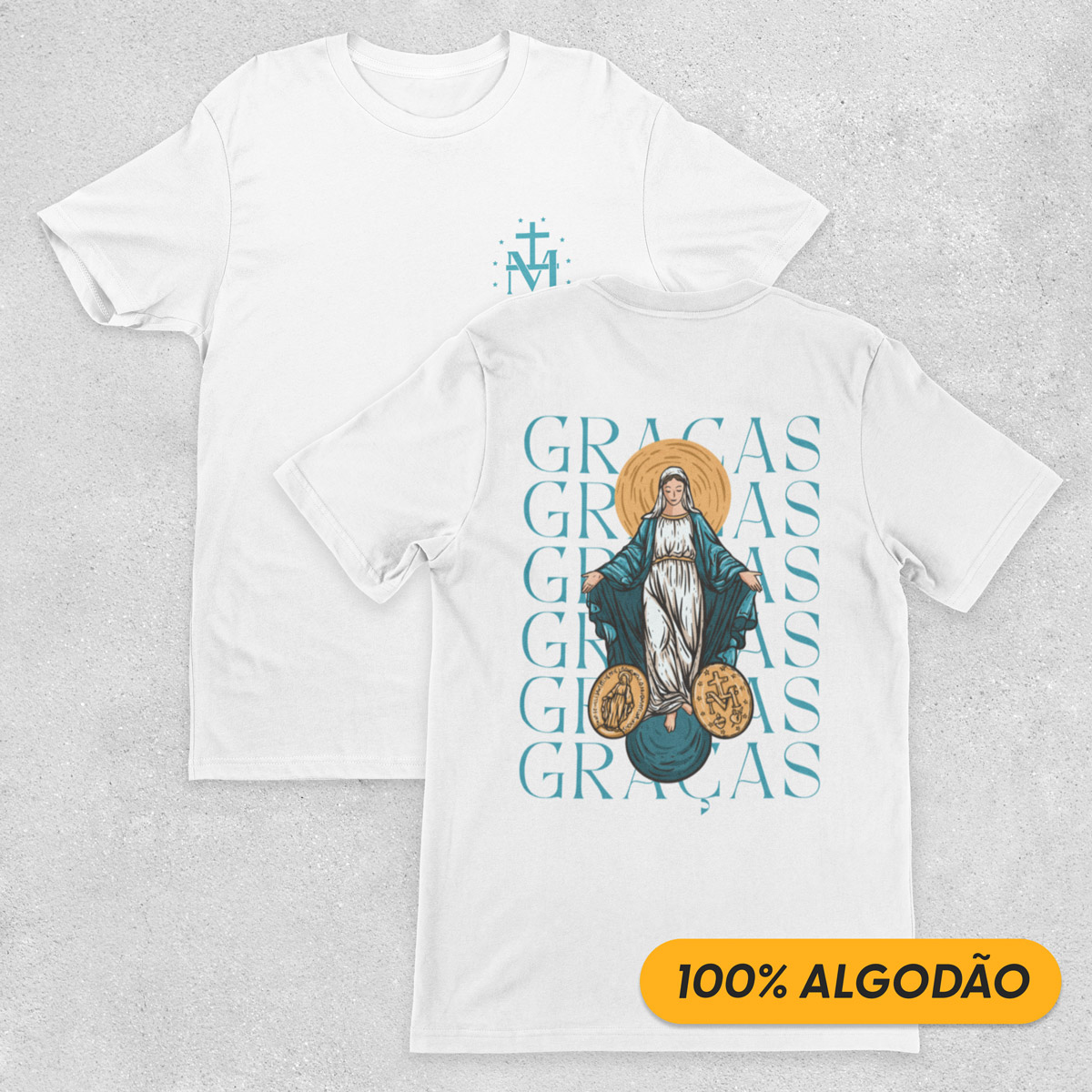 Nossa Senhora das Graças - Camiseta Pima