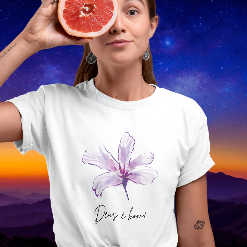 Camiseta Feminina - Deus é Bom!