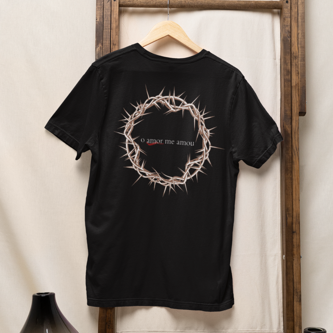 O amor me amou - Coroa de Espinhos (Preto)