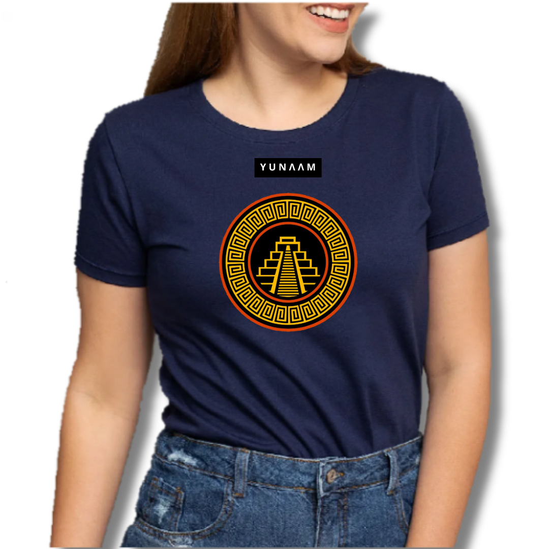 CAMISA FEMININA PIRÂMIDE ASTECA