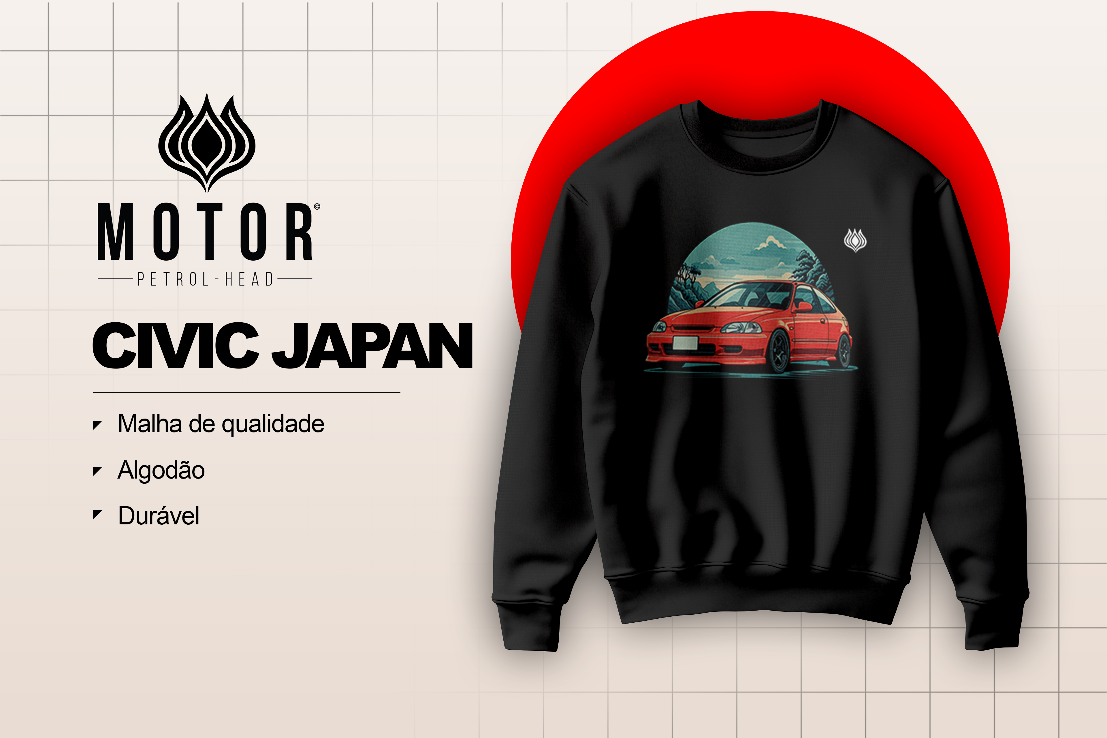 Moletom fechado - Civic Japan