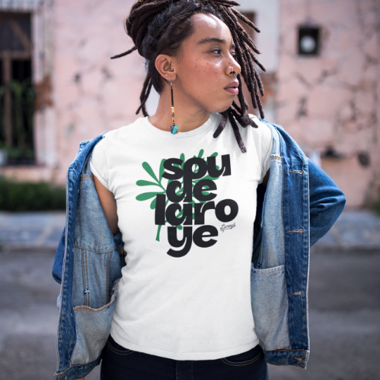 Baby Look Sou De Laroyê Branca - Arruda Purificadora