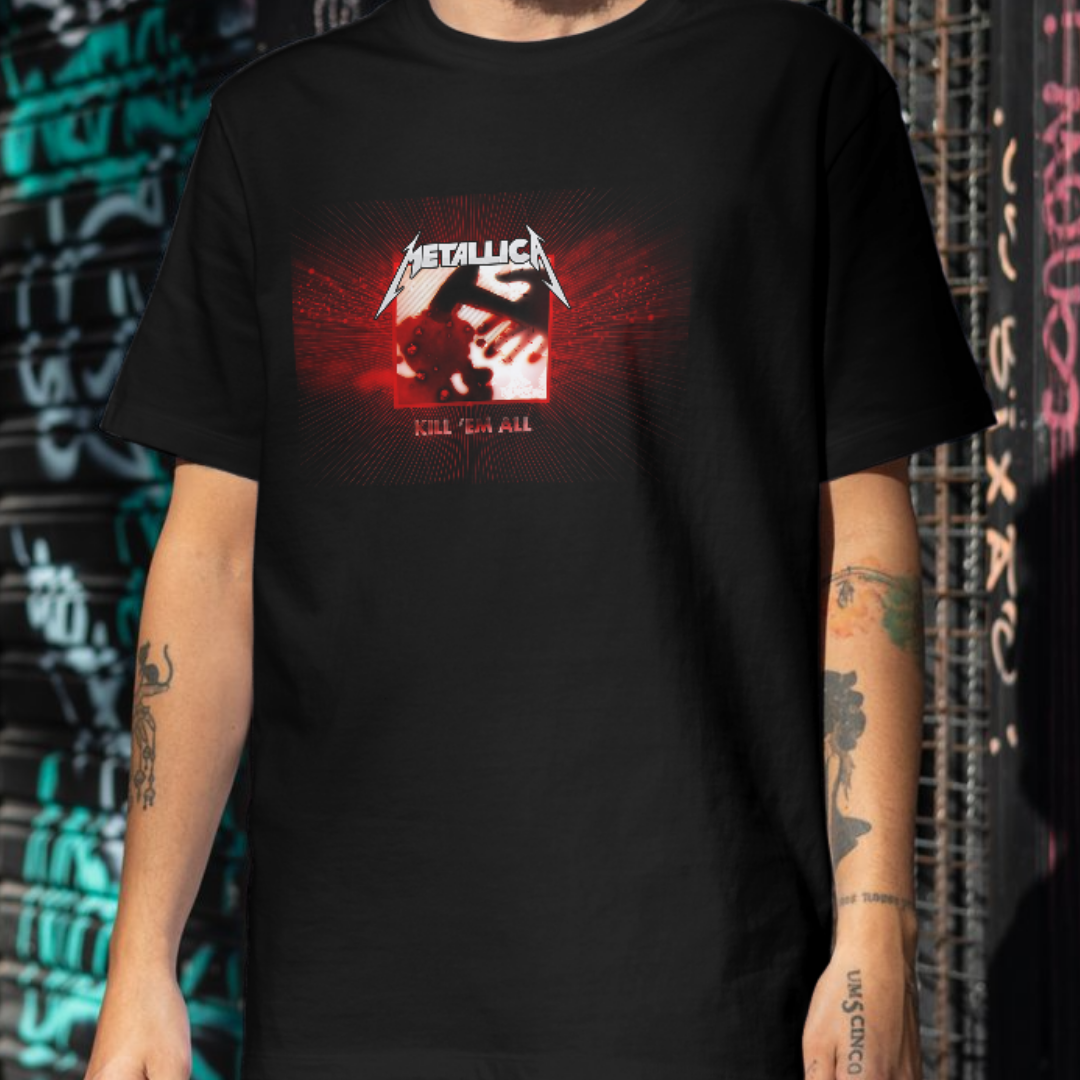 Camiseta Quality \,,/ Metallica - Kill em All \,,/ Classic formation - 1983