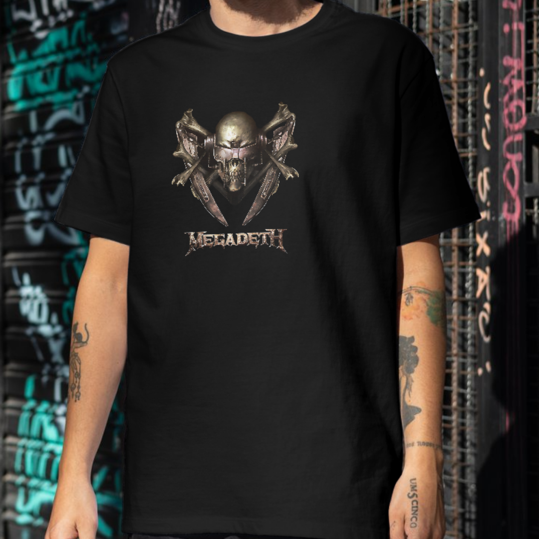 Camiseta Quality 100% Algodão \,,/ Megadeth - Frente e Costa \,,/