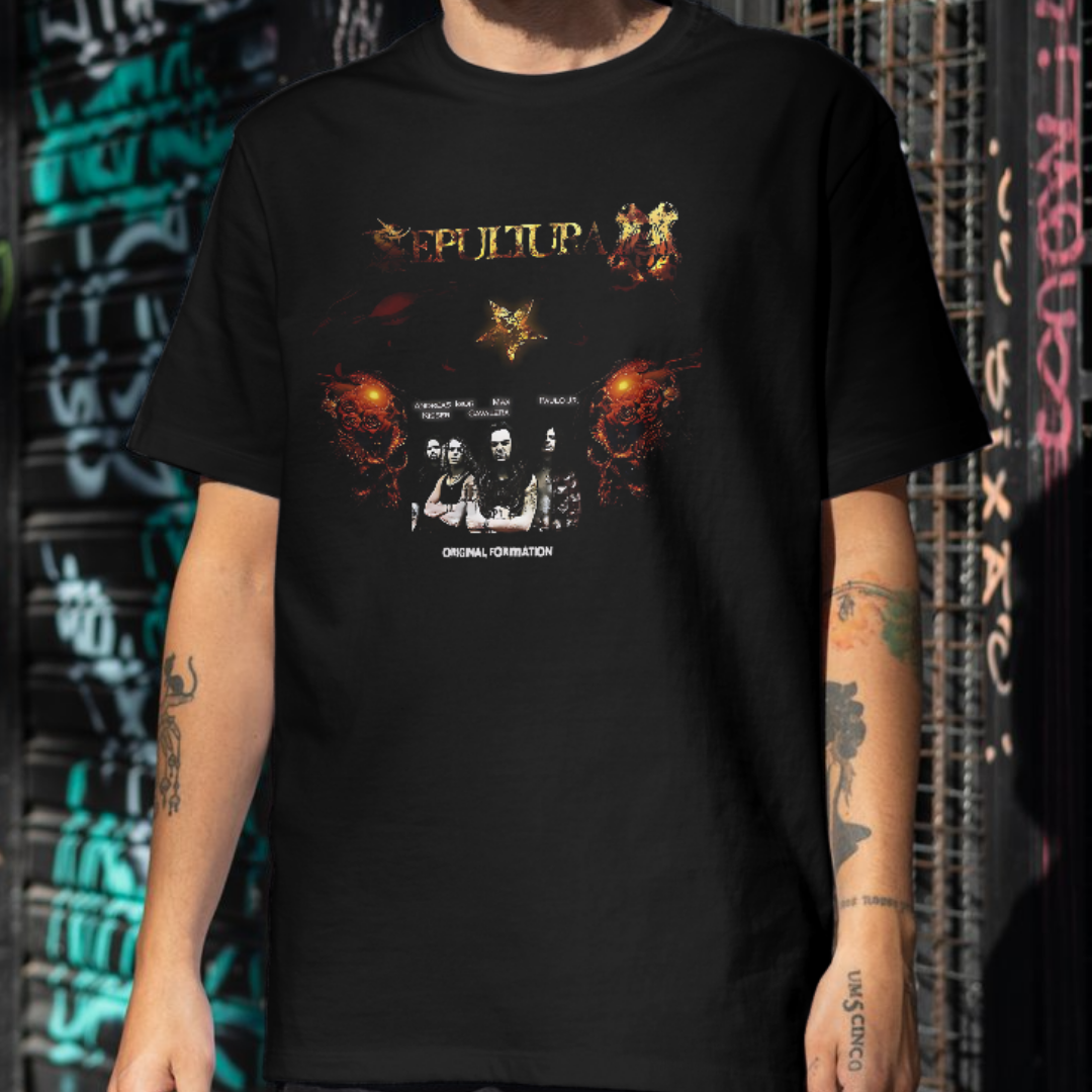 Camiseta Quality 100% Algodão \,,/ Sepultura Classic formation \,,/
