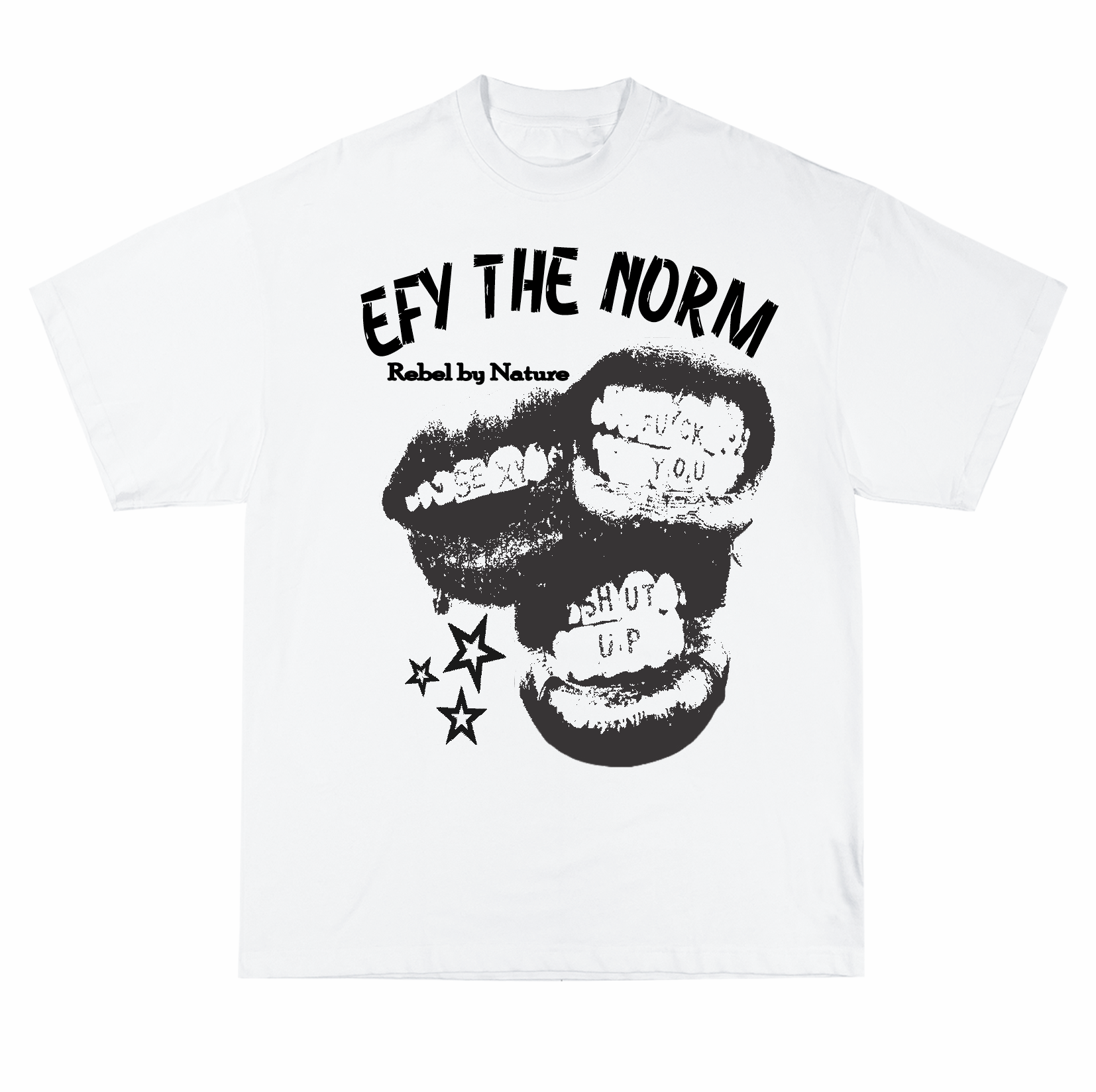 Camiseta Oversized Branca Y2k Efy the Norm