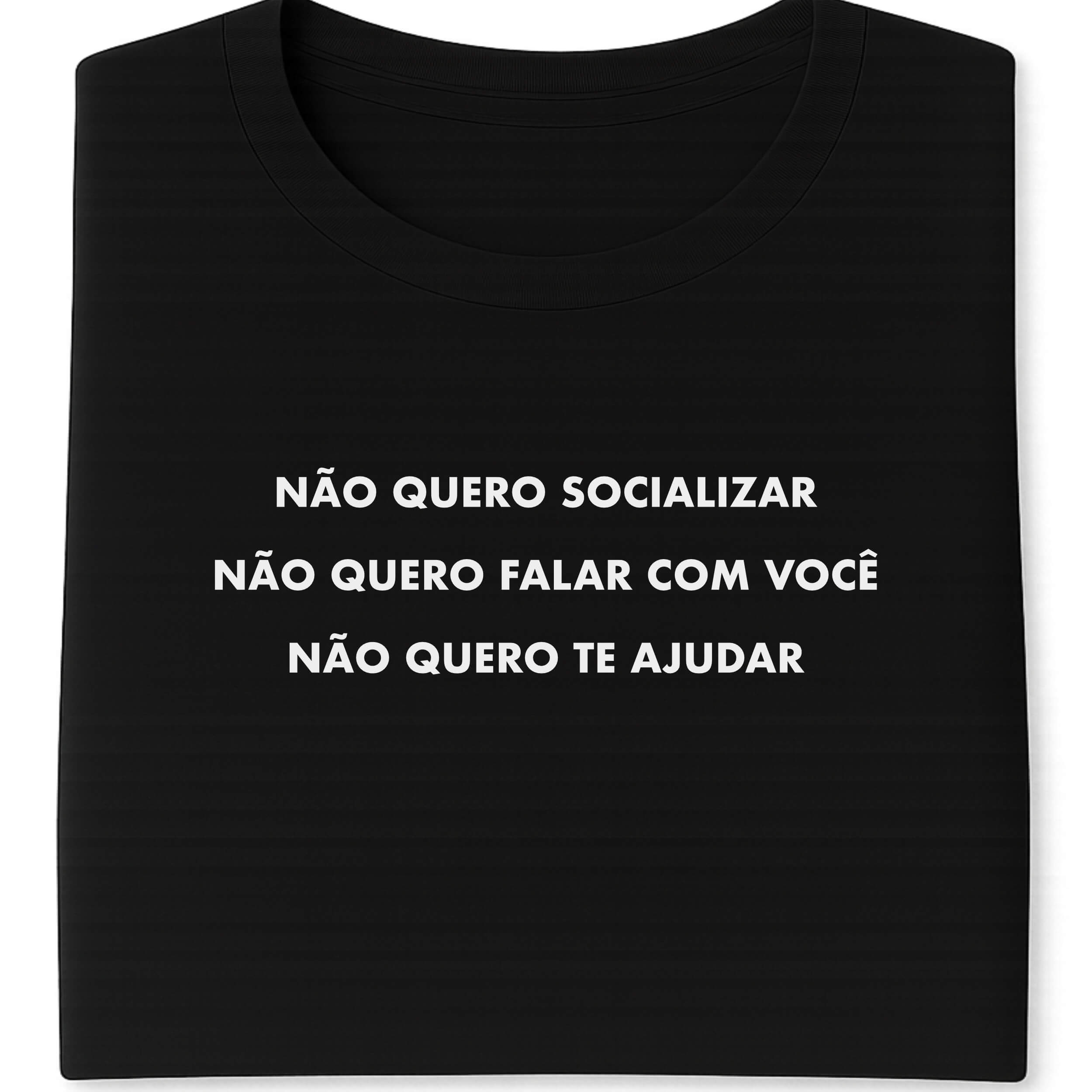 Camiseta Não Fala Comigo Unissex - Plus Size