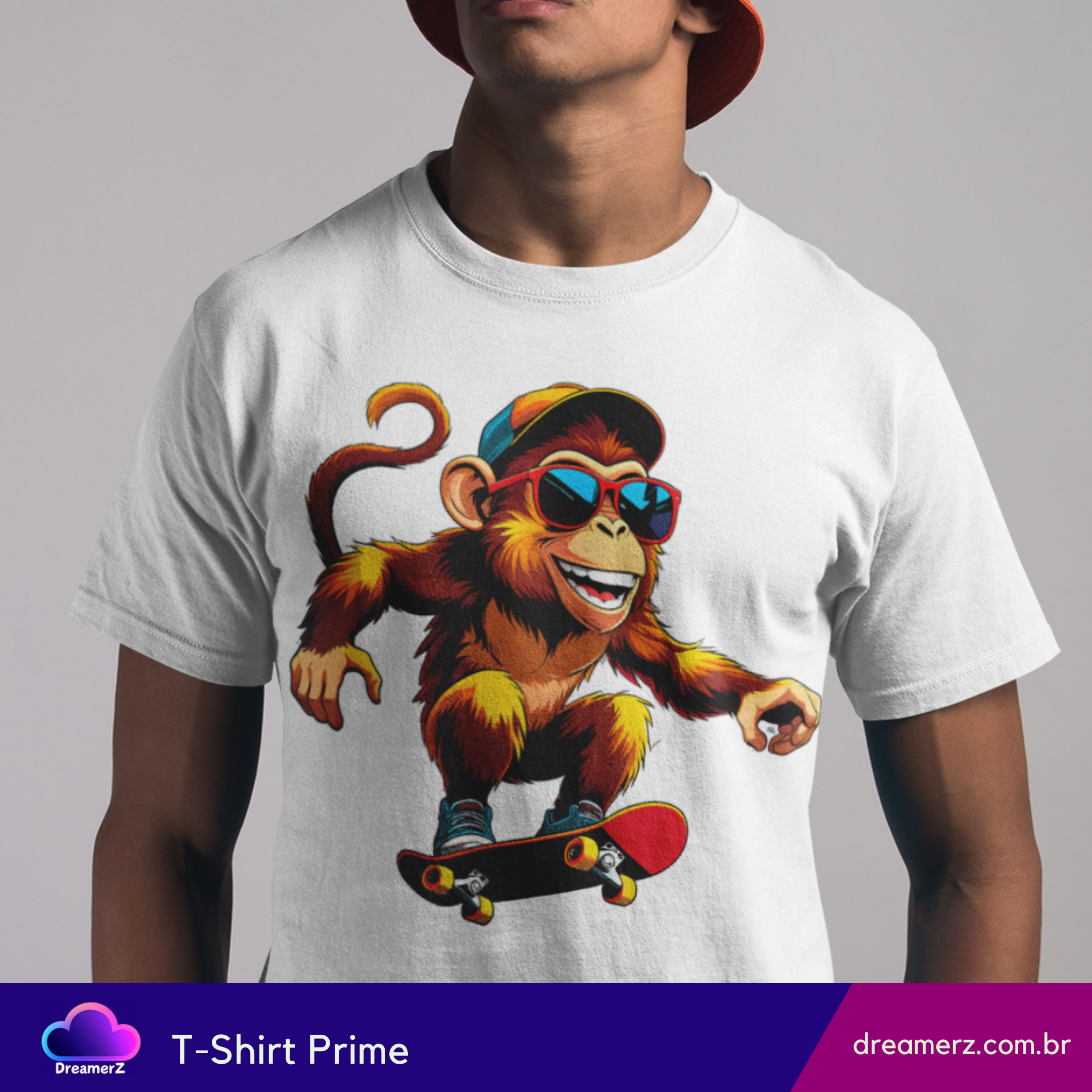Camiseta MACACO SKATER – Liberdade em Movimento