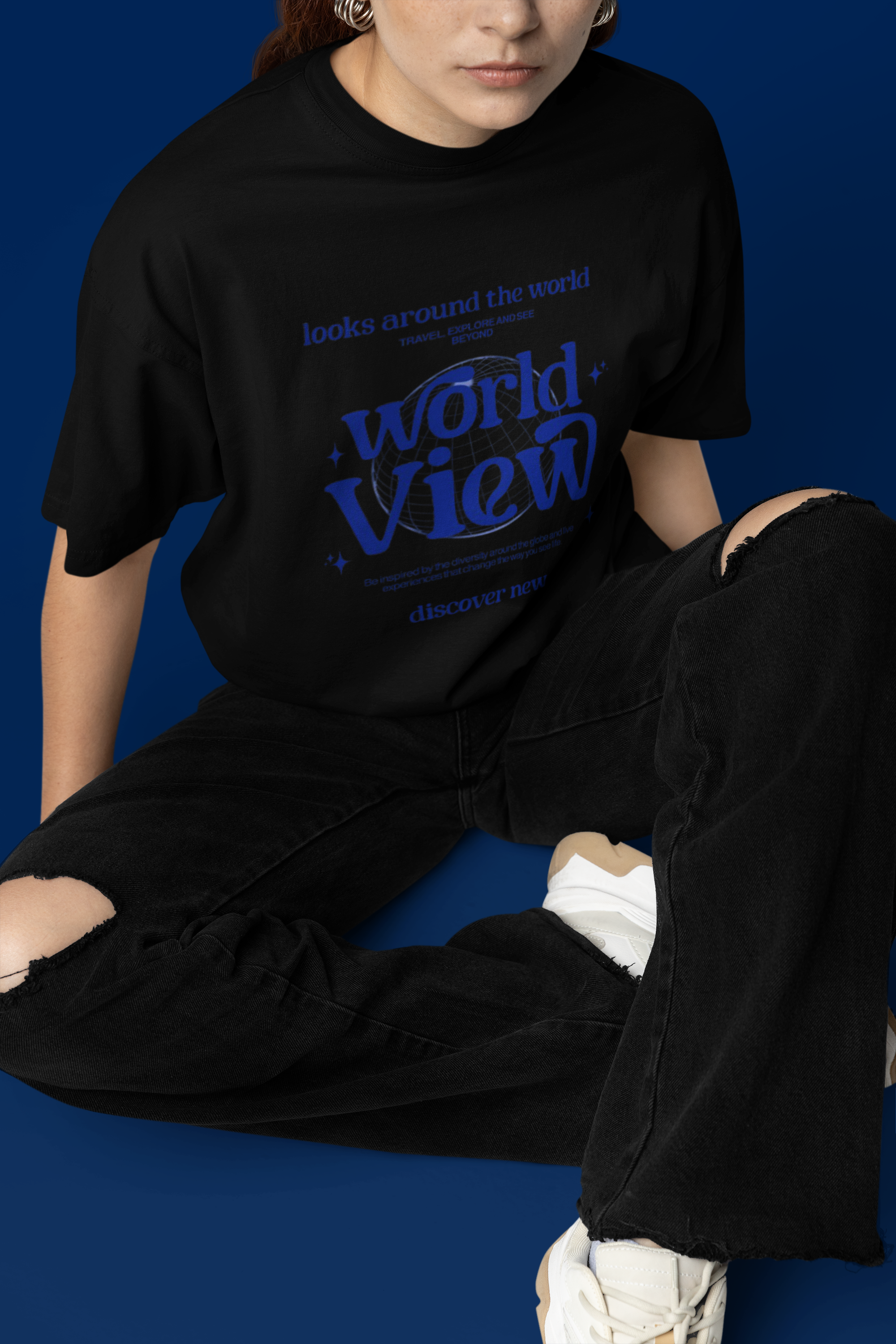 Oversized T-shirt With World View