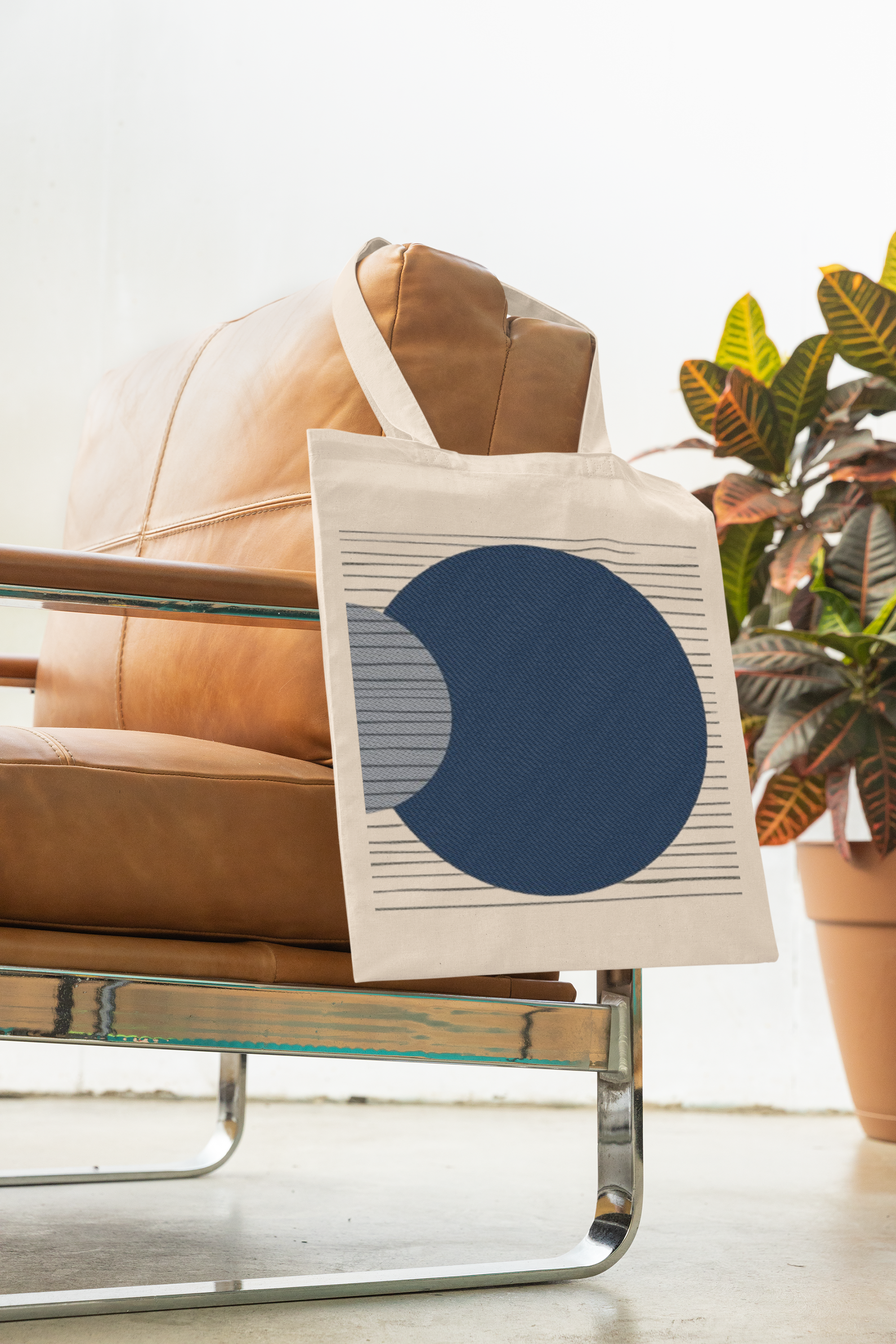 Eco Bag With Minimalist Print