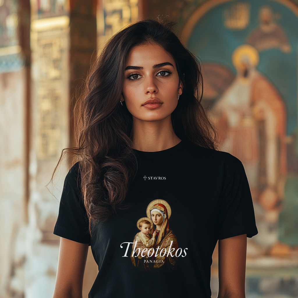 Camiseta Prime Theotokos Panagia (Feminina) - Nossa Senhora - STAVROS