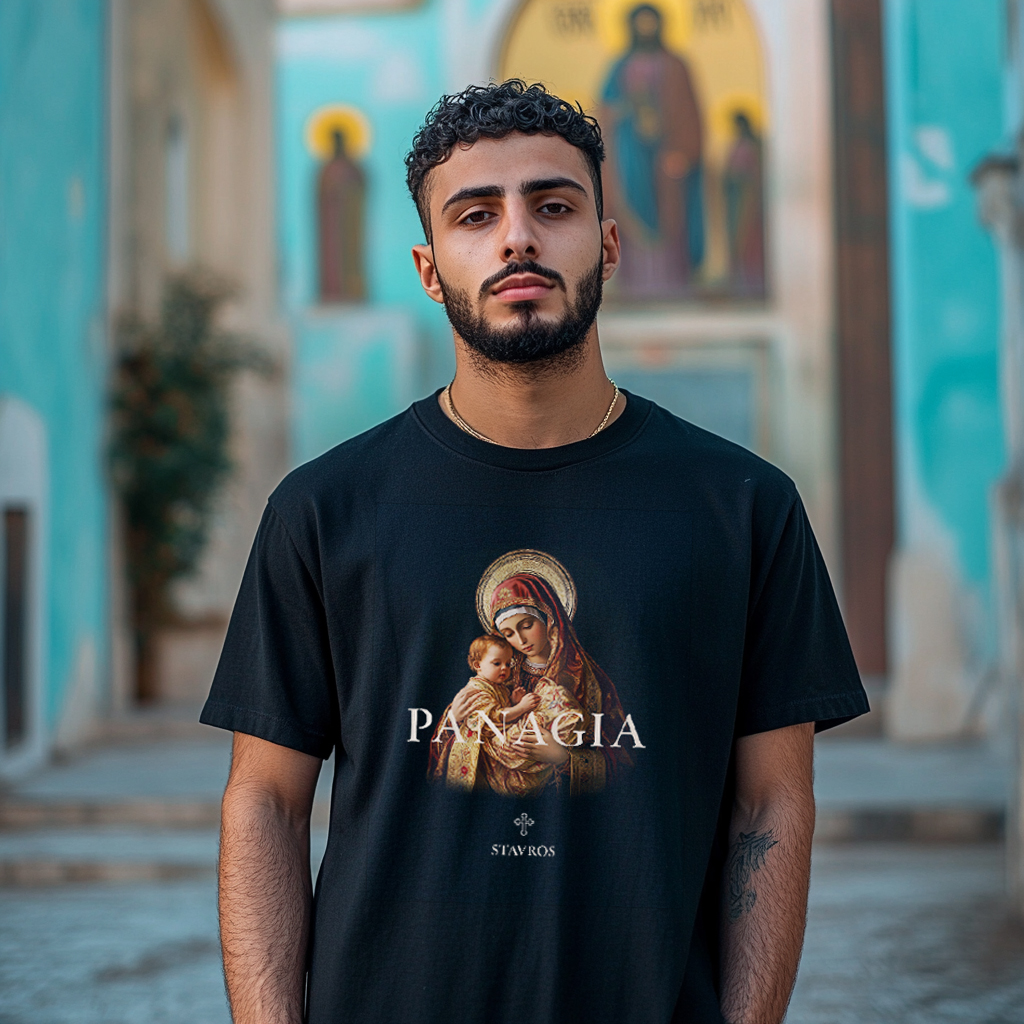 Camiseta Masculina Prime Theotokos Panagia - Nossa Senhora - STAVROS