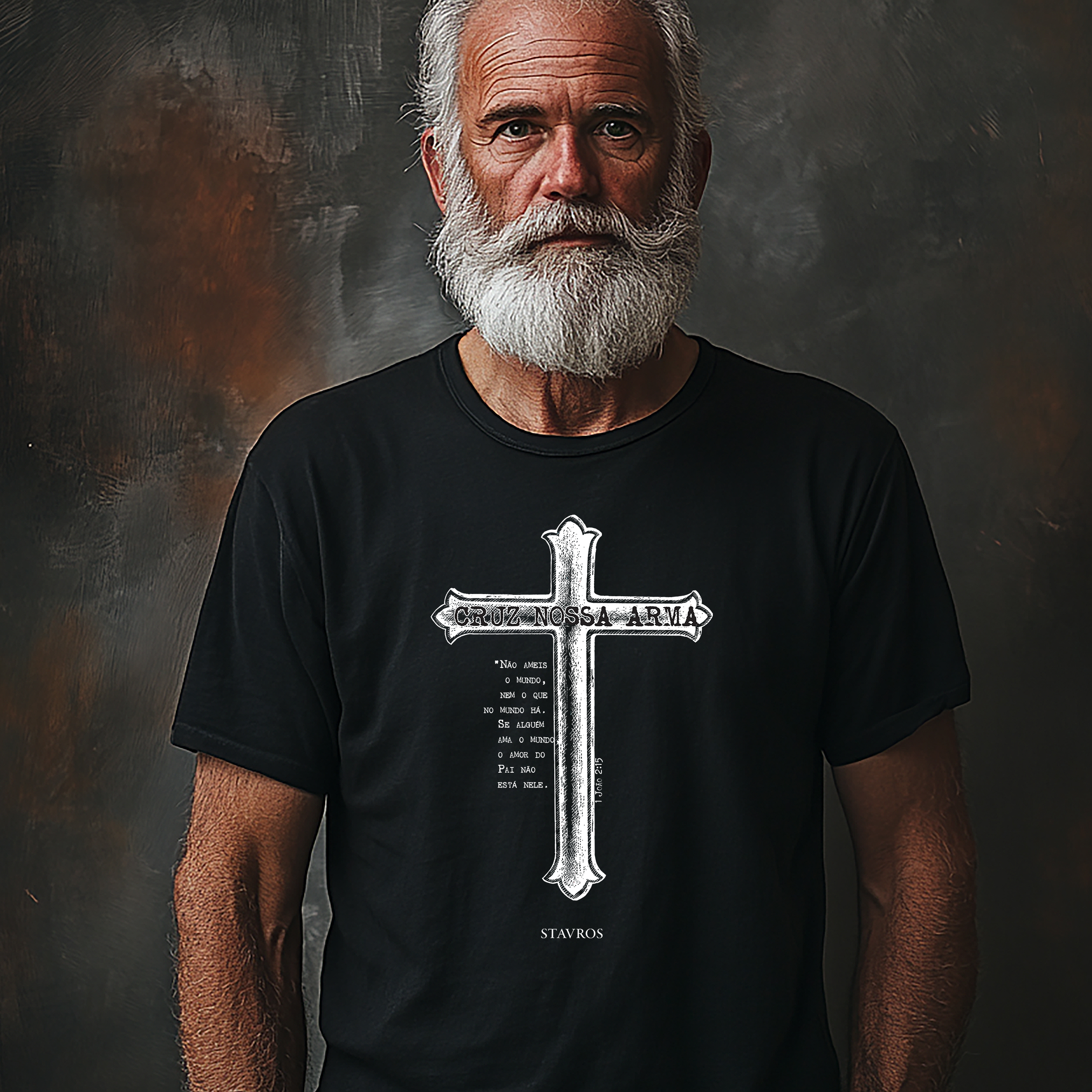 Camiseta Cruz Nossa Arma - Stavros