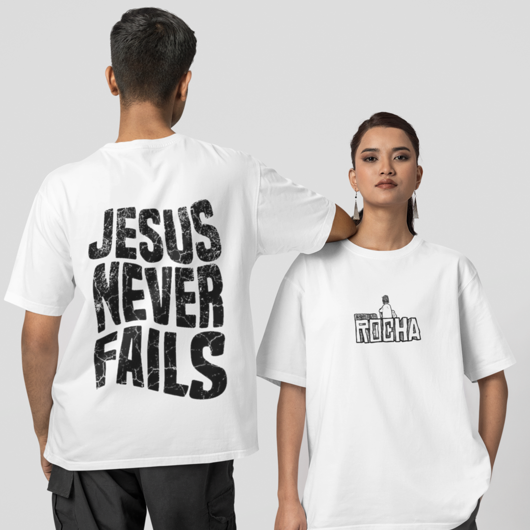 Camiseta Santos tecidos- Jesus nunca falha