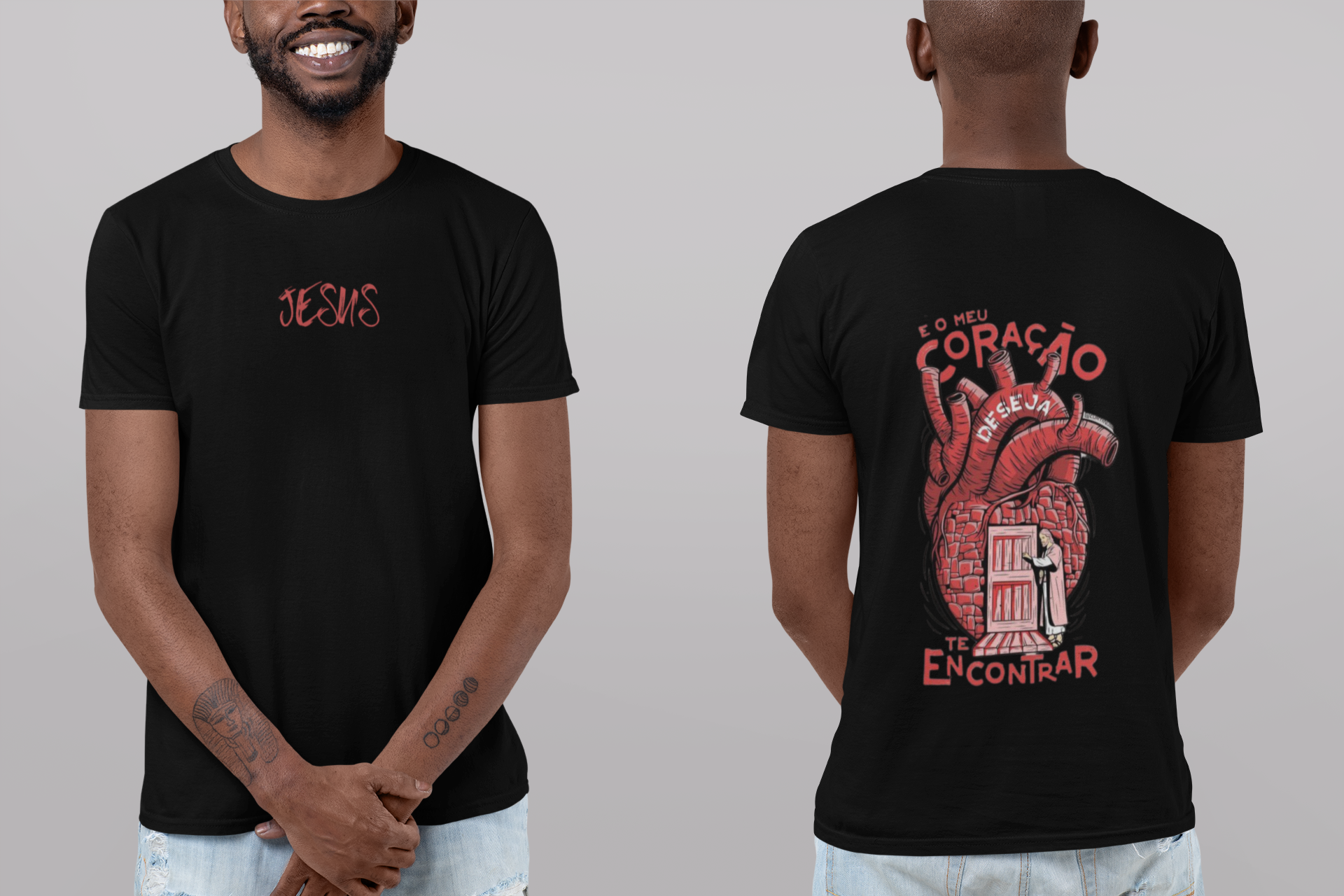 Camiseta Santos tecidos- O meu coração deseja te encontrar