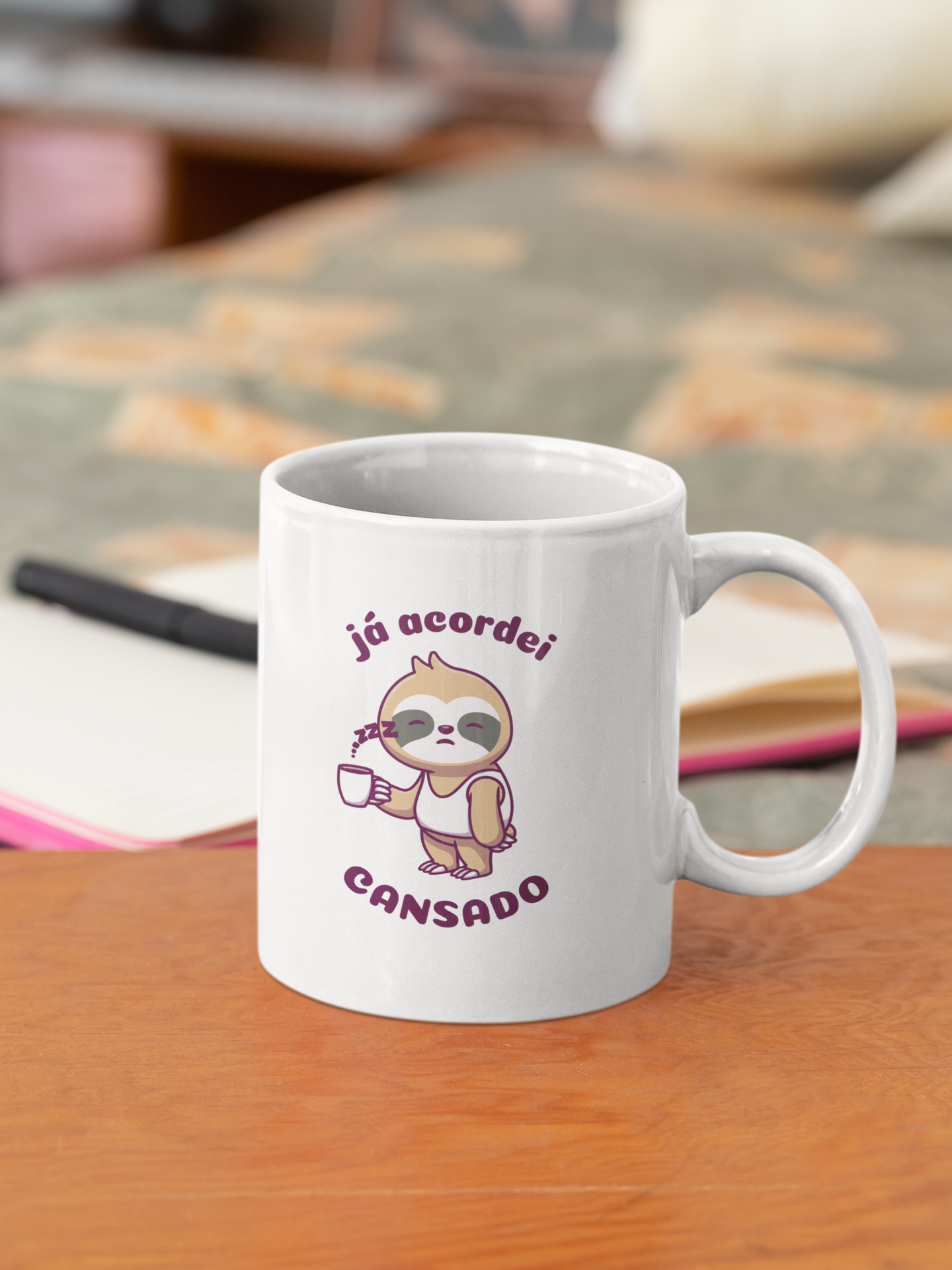 Caneca Acordei Cansado