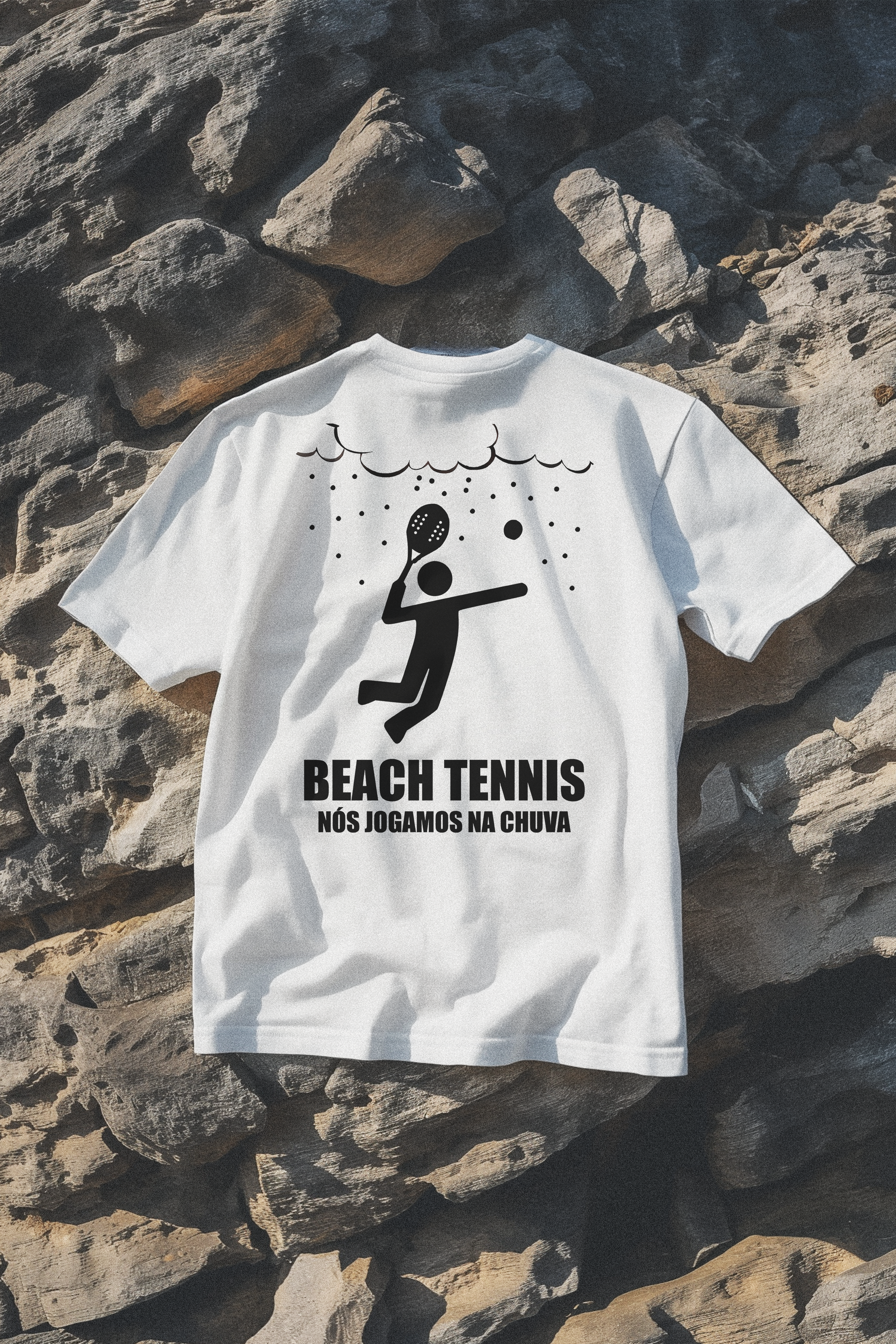 Camisa 100% Algodão - Jogamos na Chuva (Preto)