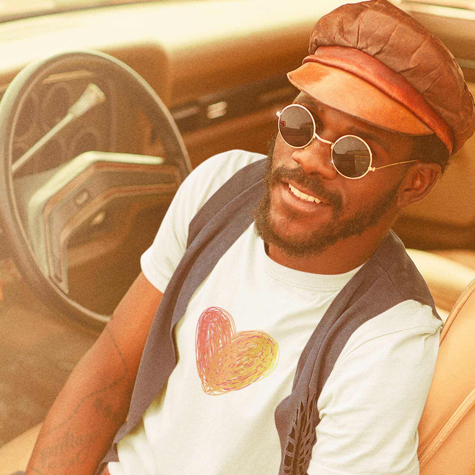 Camisa Nork Rabisco Coração em Chamas Prime