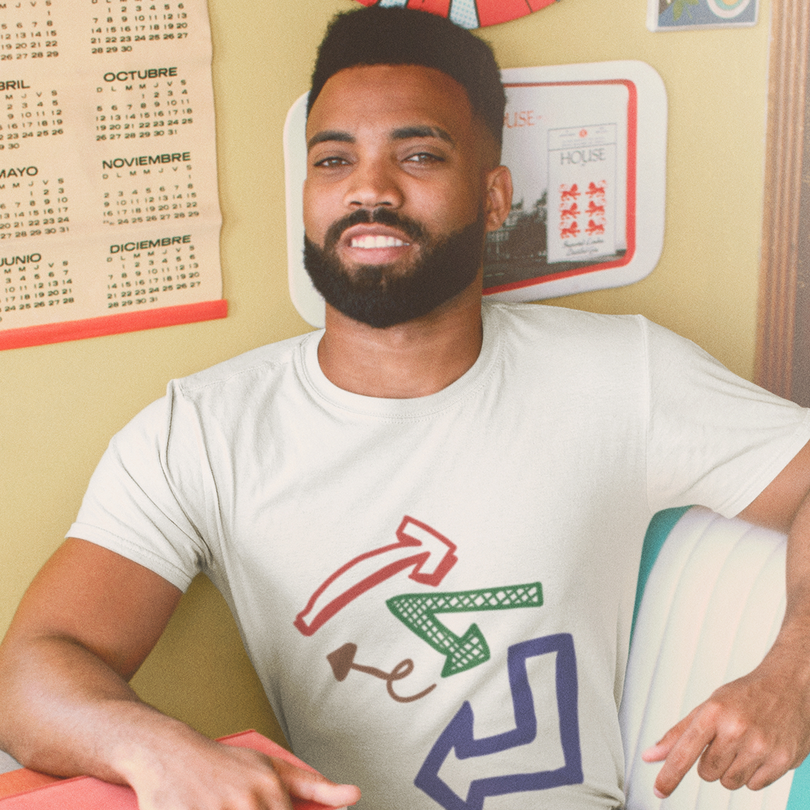 Camisa Nork Rabisco Direções Cruzadas