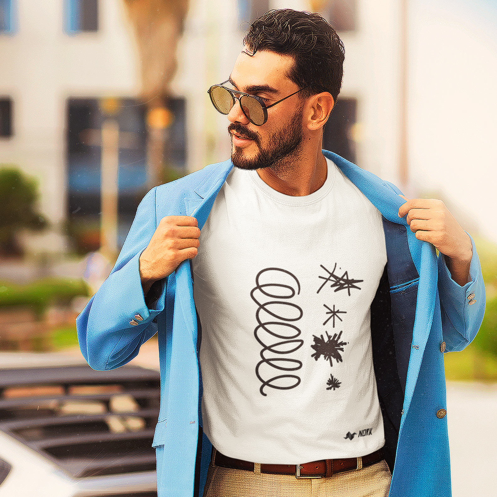 Camisa Nork Rabisco Vórtice Estrelar Prime