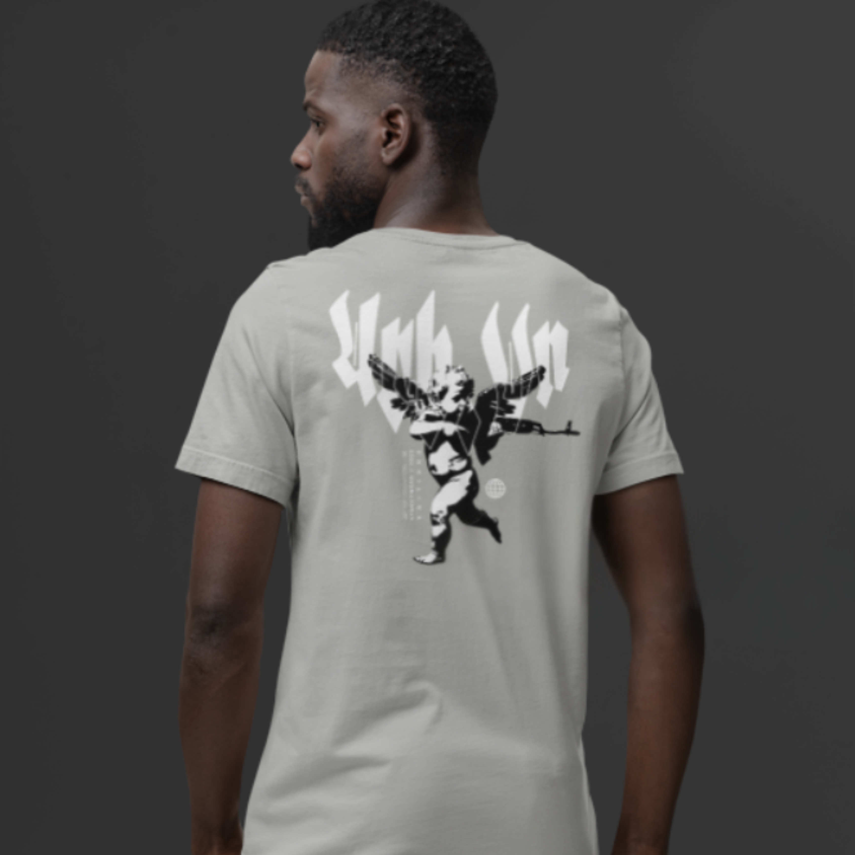 T-Shirt | Entre o Céu e o Caos - Cinza Mescla