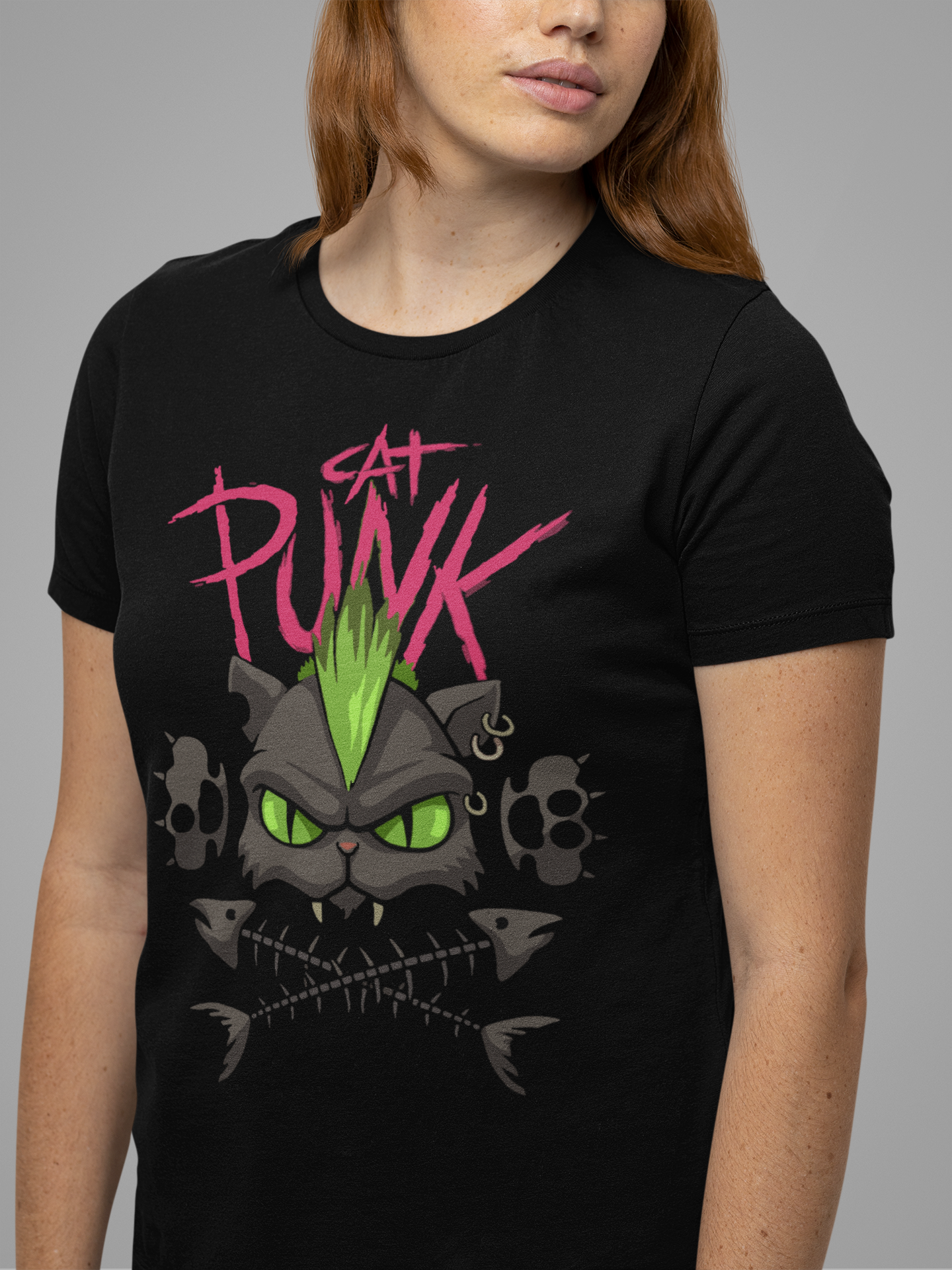 CAMISETA CAT PUNK