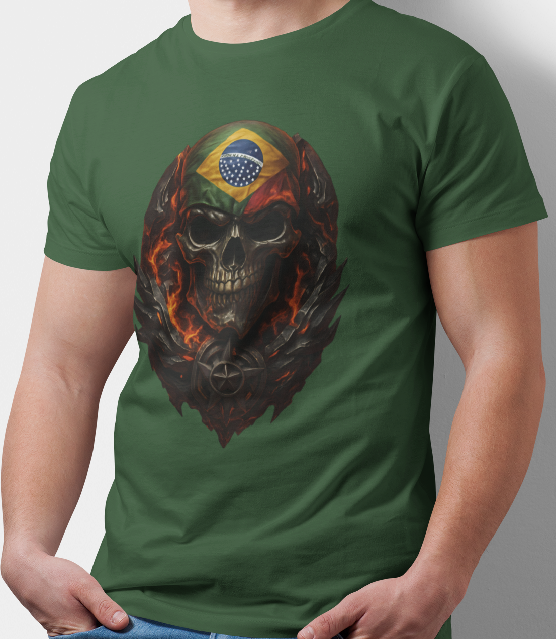 CAMISETA CAVEIRA DE AÇO BRASIL