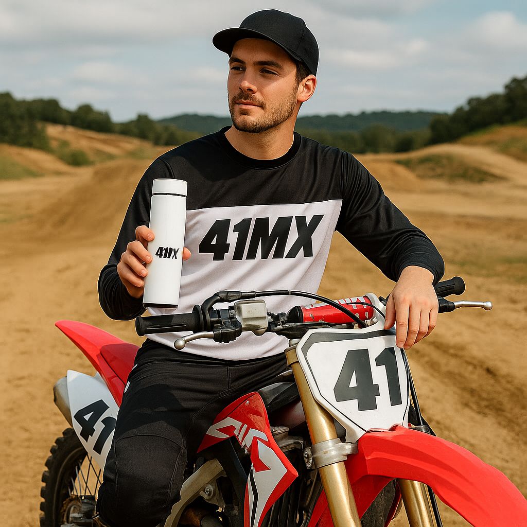 Garrafa Térmica 41MX 400ml Inox Branca com Filtro – Esporte e Escritório