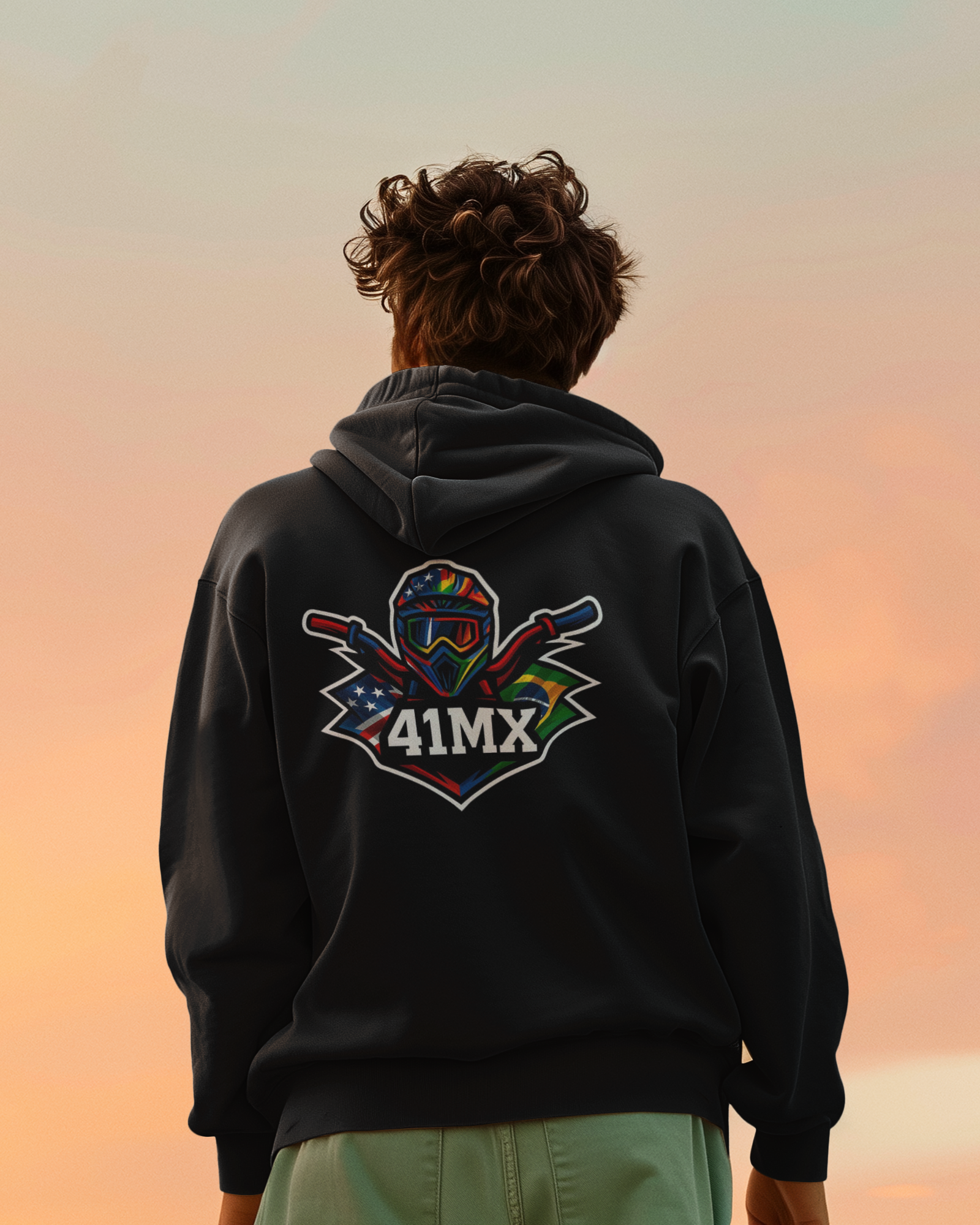 Moleton com Ziper 41MX Flanelado Unissex  – Várias Cores, Estilo Motocross, Casual