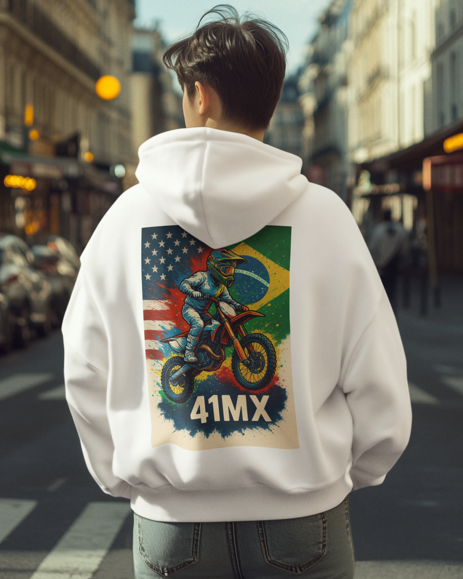 Moleton com Ziper 41MX Flanelado Unissex – Várias Cores, Estilo Motocross, Casual