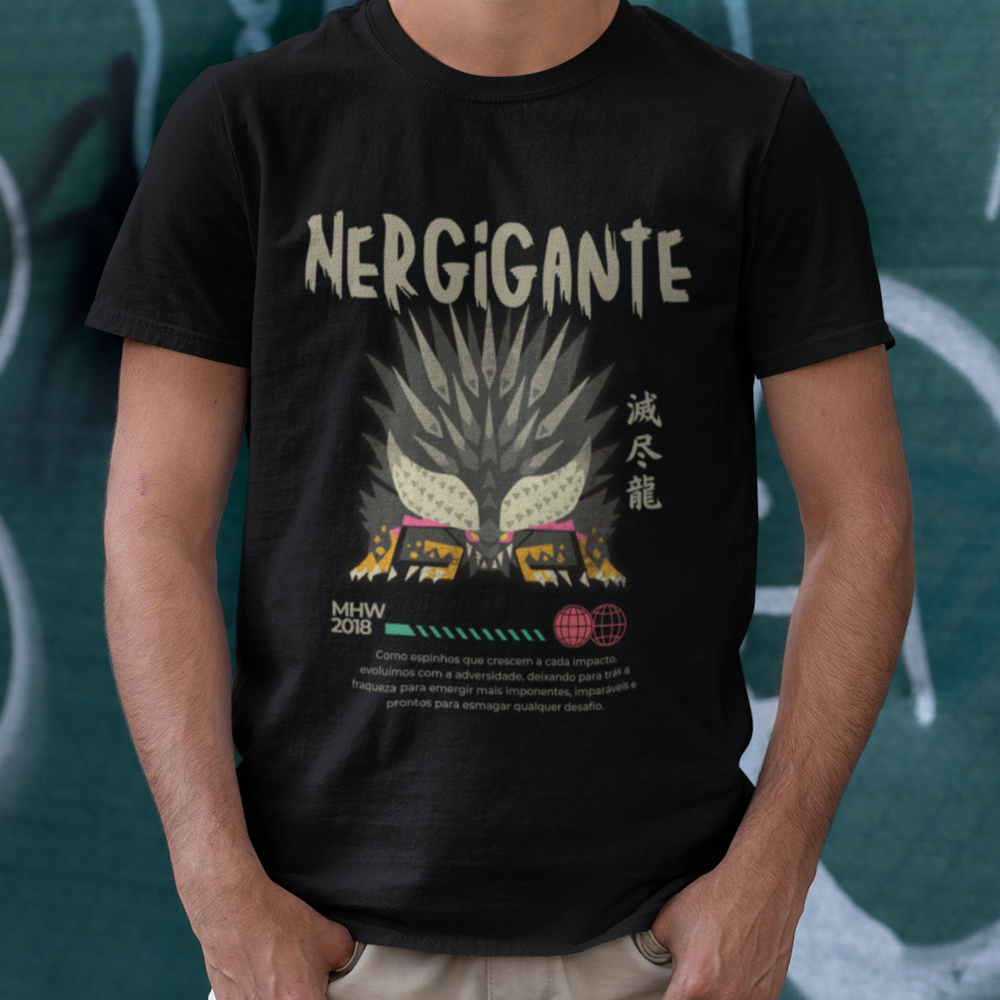 Camiseta Nergigante – Estilo Selvagem para Fãs de Monster Hunter
