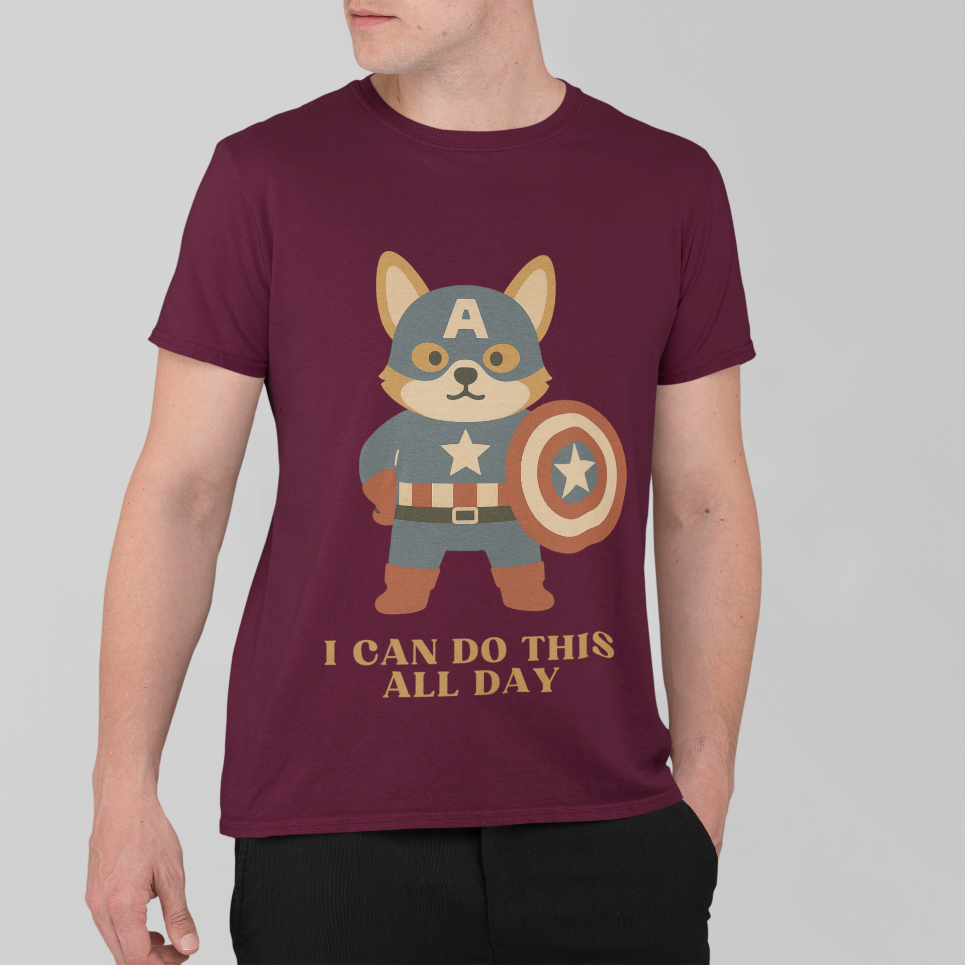 Camiseta Corgi América – I Can Do This All Day