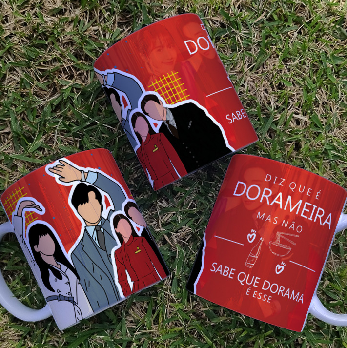 Caneca porcelana dorameira  - Diz que é Dorameira - Sorriso Real