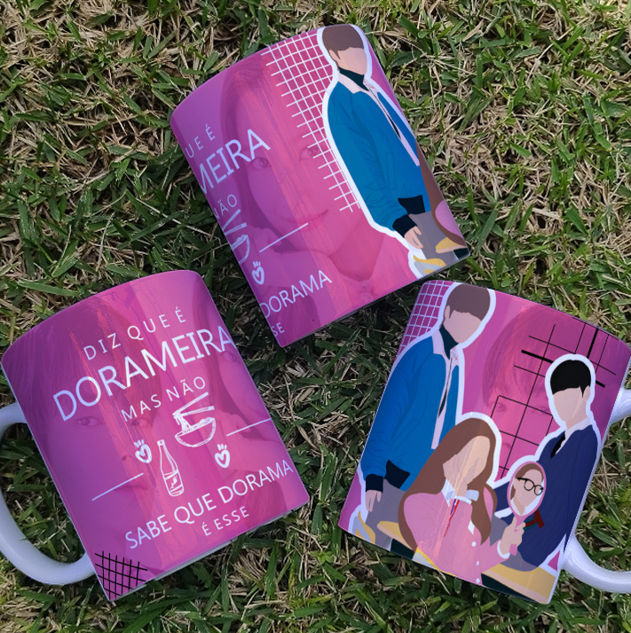 Caneca porcelana dorameira  - Diz que é Dorameira -  Beleza Verdadeira