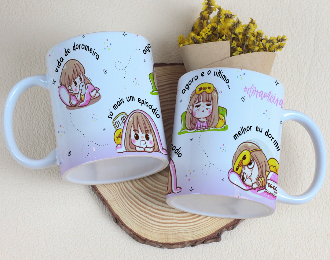 Caneca porcelana dorameira  - vida de dorameira - Só mais um episódio 