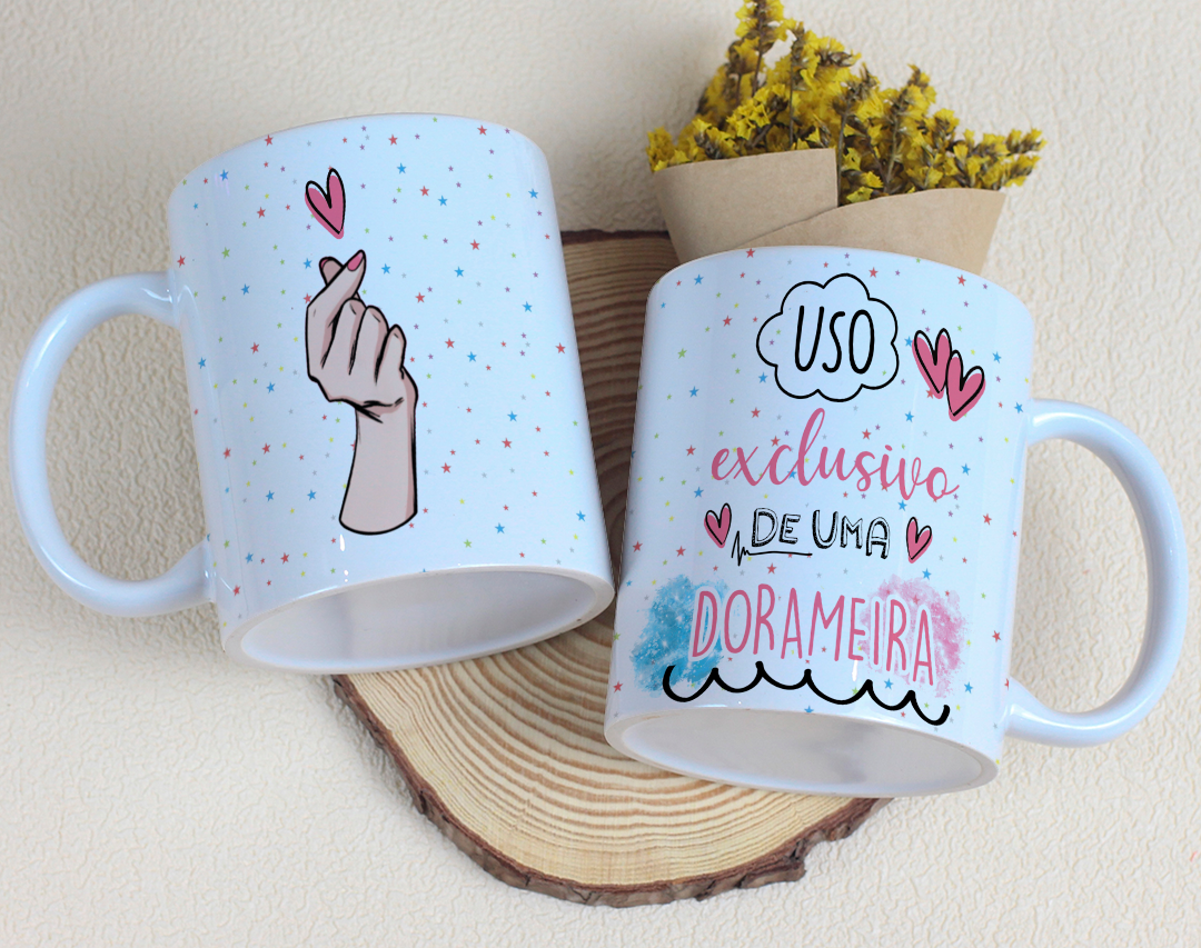 Caneca porcelana uso exclusivo dorameira