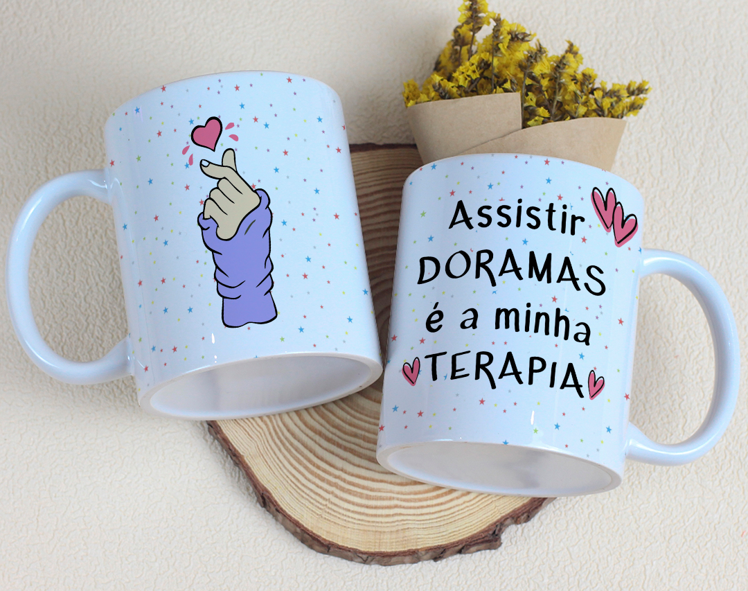Caneca Assistir Dorama é a minha Terapia