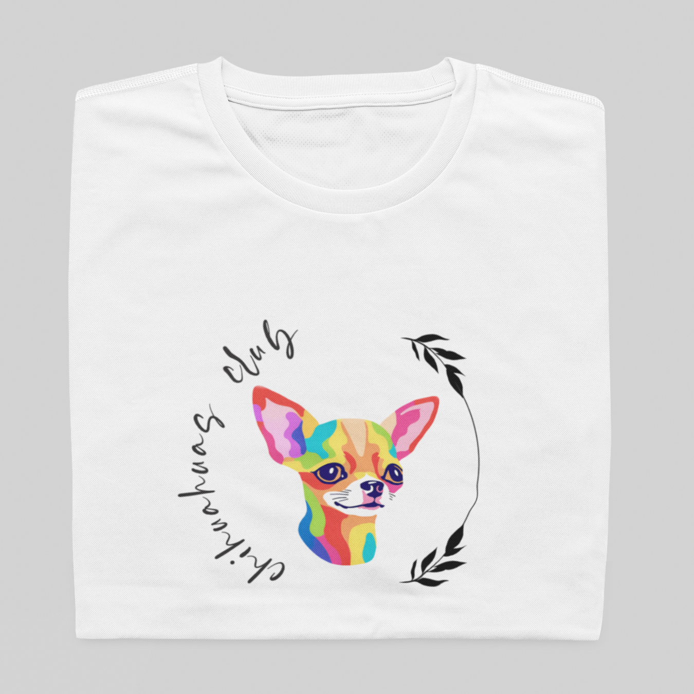T- shirt Quality - Chihuahua CLUB / PELO CURTO - BRANCO
